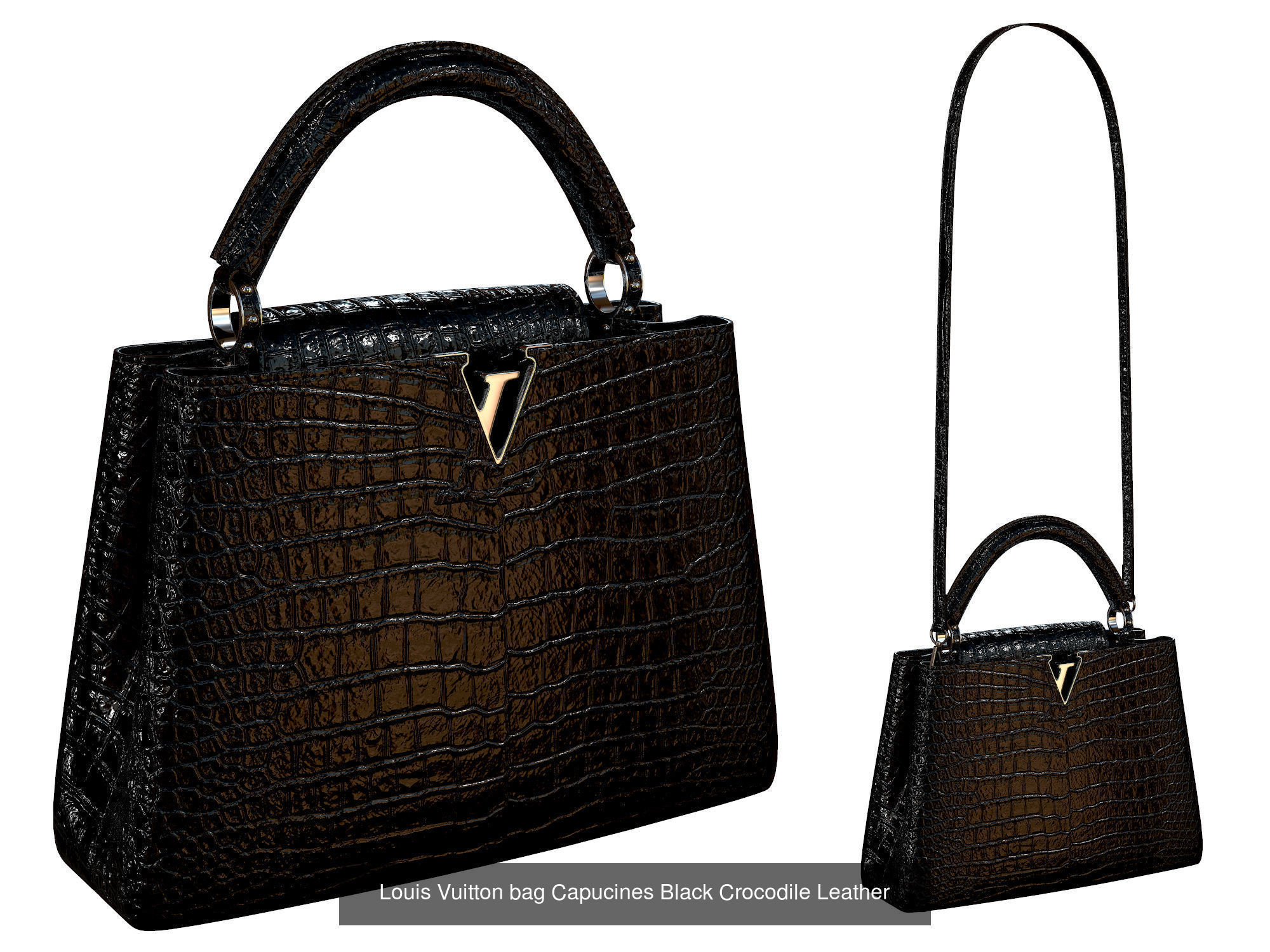 Louis Vuitton bag Capucines 3D Model Collection_4