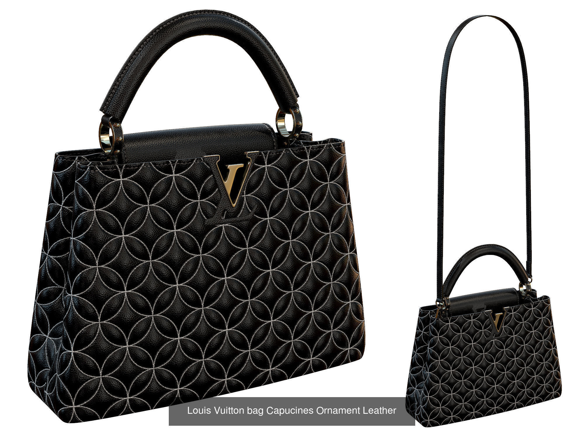 Louis Vuitton bag Capucines 3D Model Collection_8