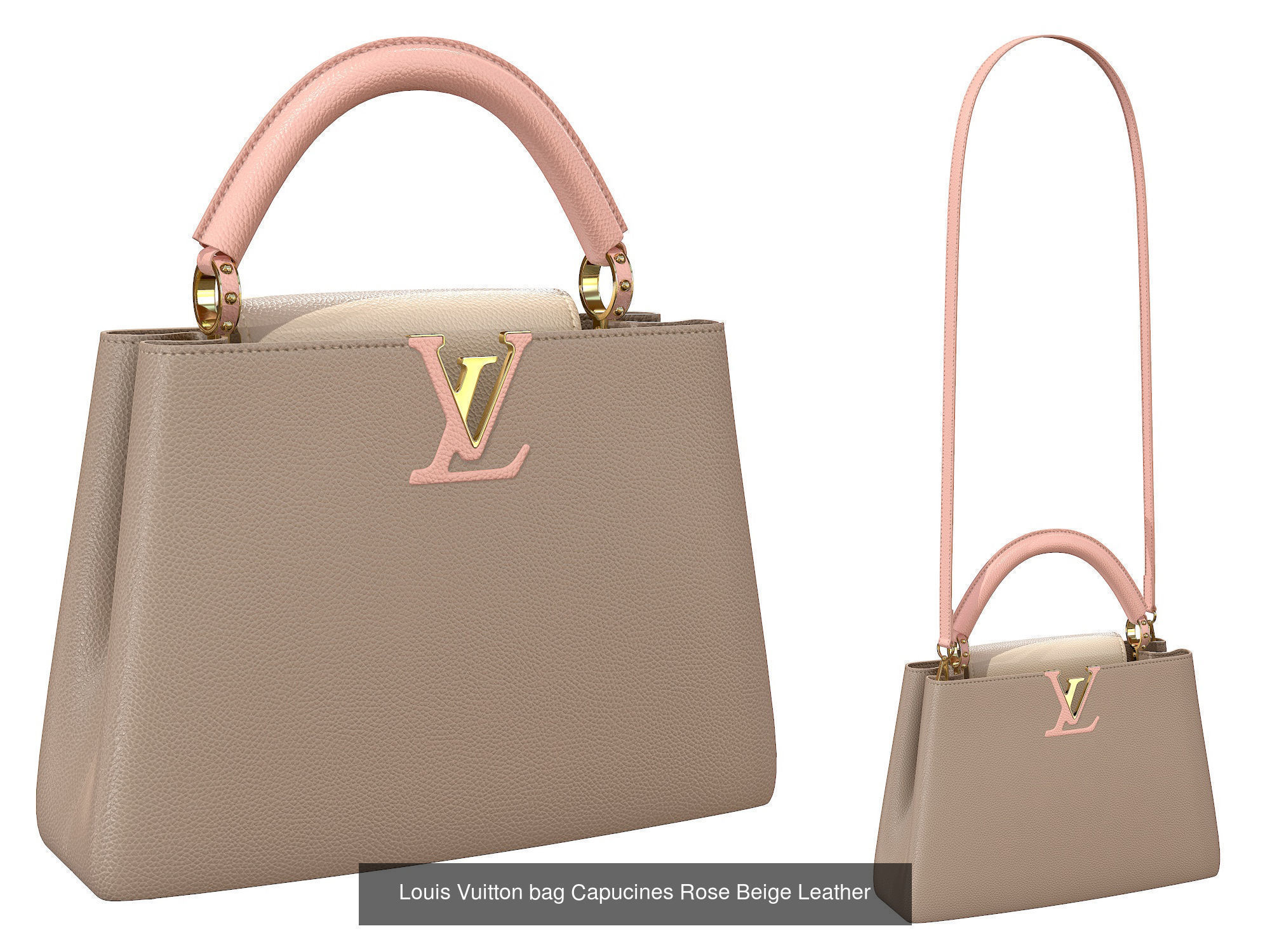 Louis Vuitton bag Capucines 3D Model Collection_10