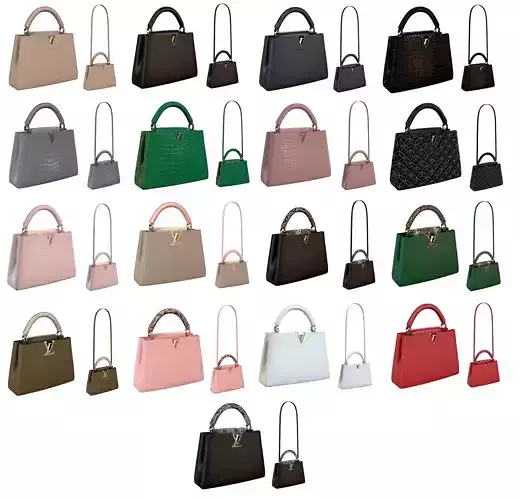Louis Vuitton bag Capucines 3D Model Collection