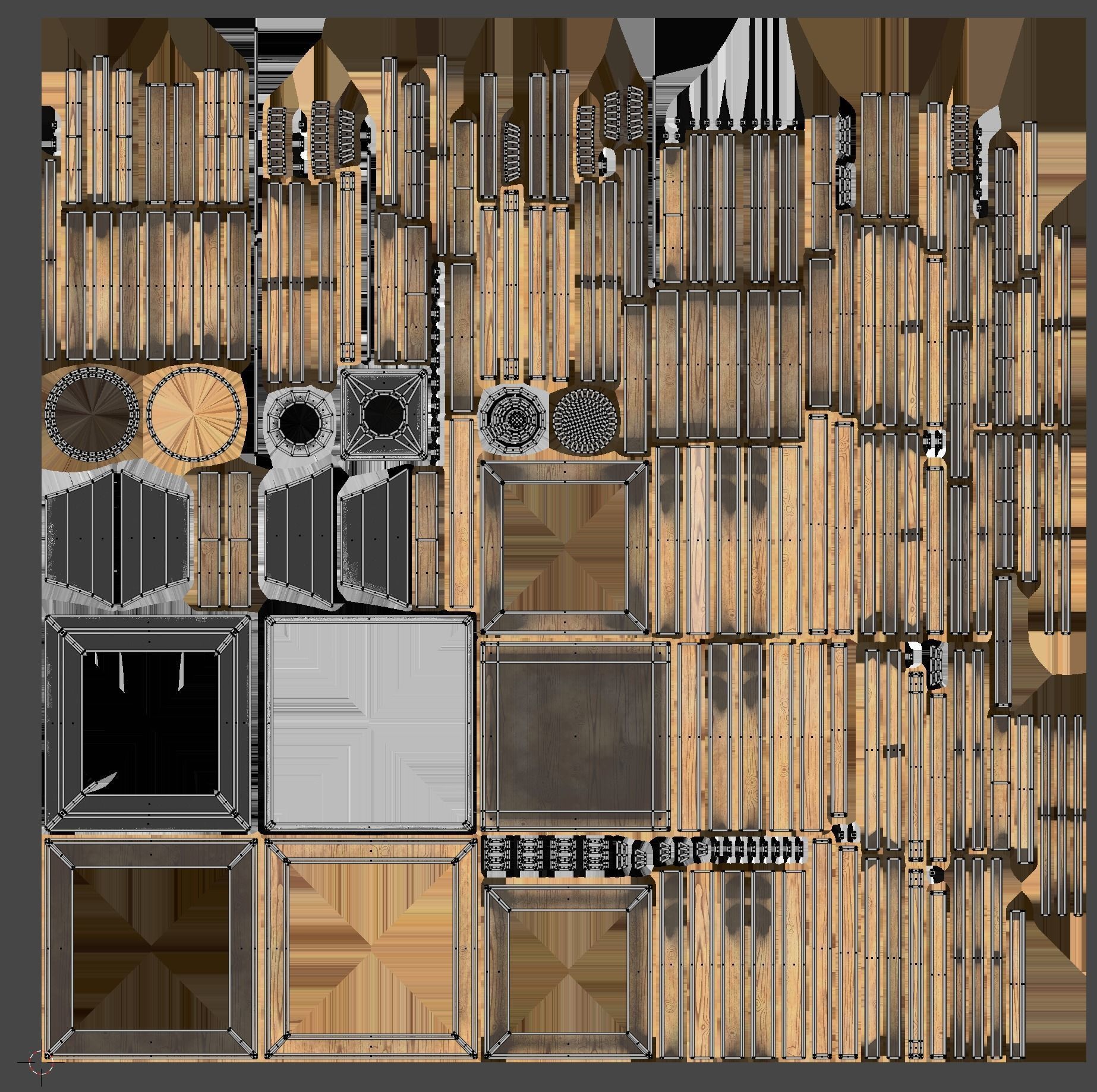 Burning candle in a wooden lantern 3D model_11