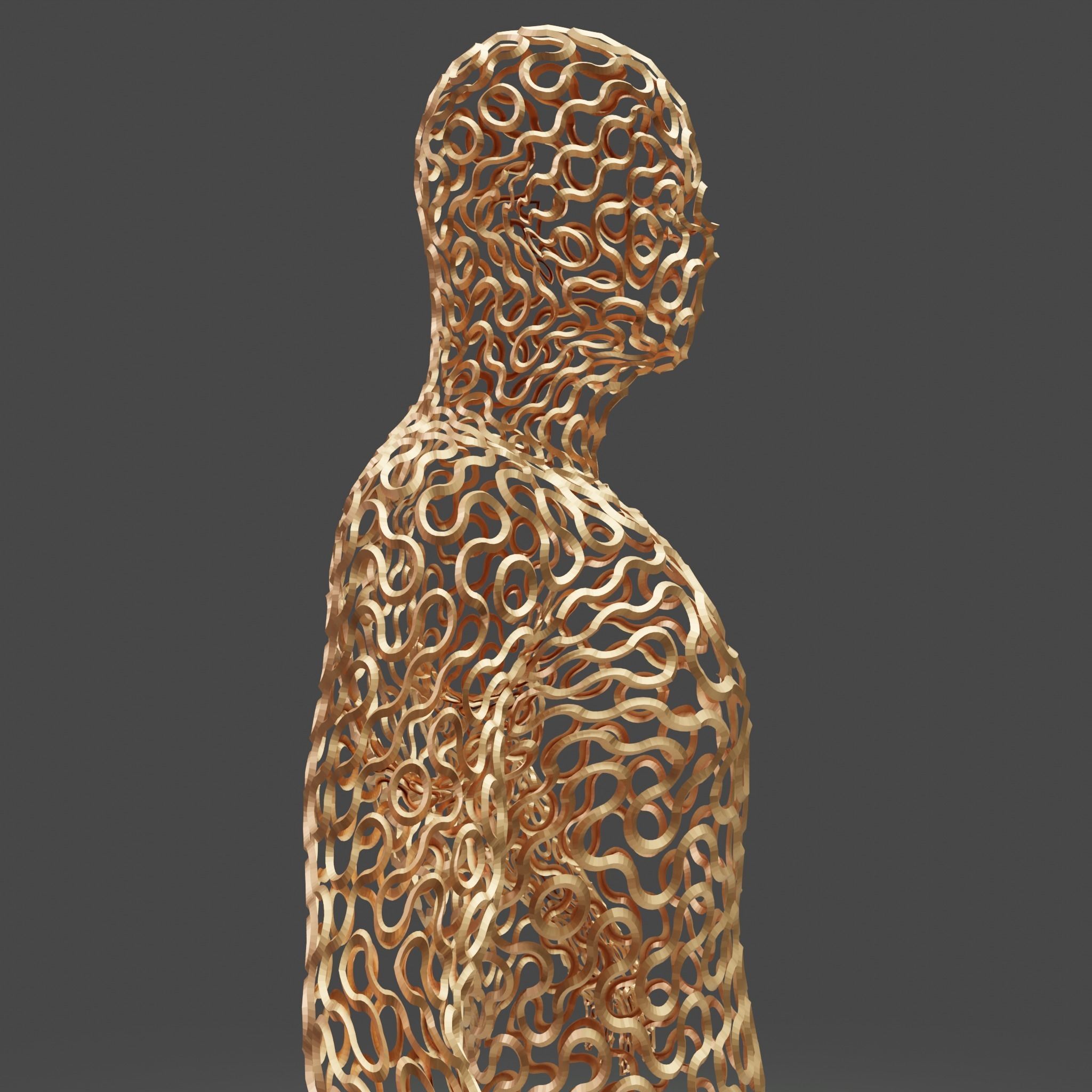 Human Abstract Shape 3D model_6