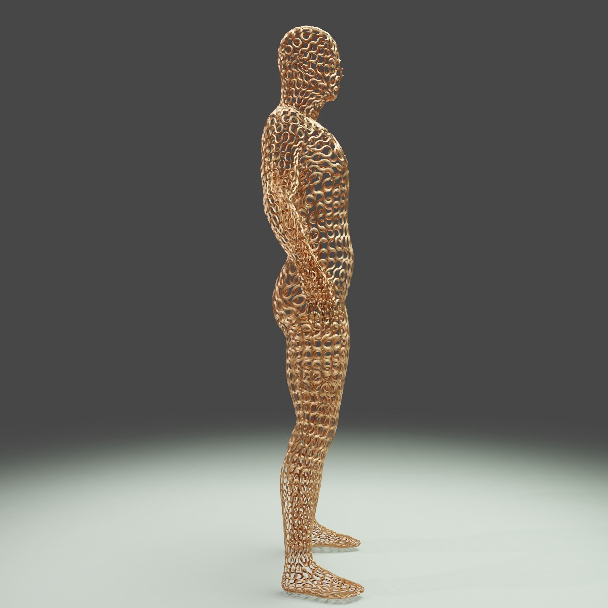 Human Abstract Shape 3D model_5