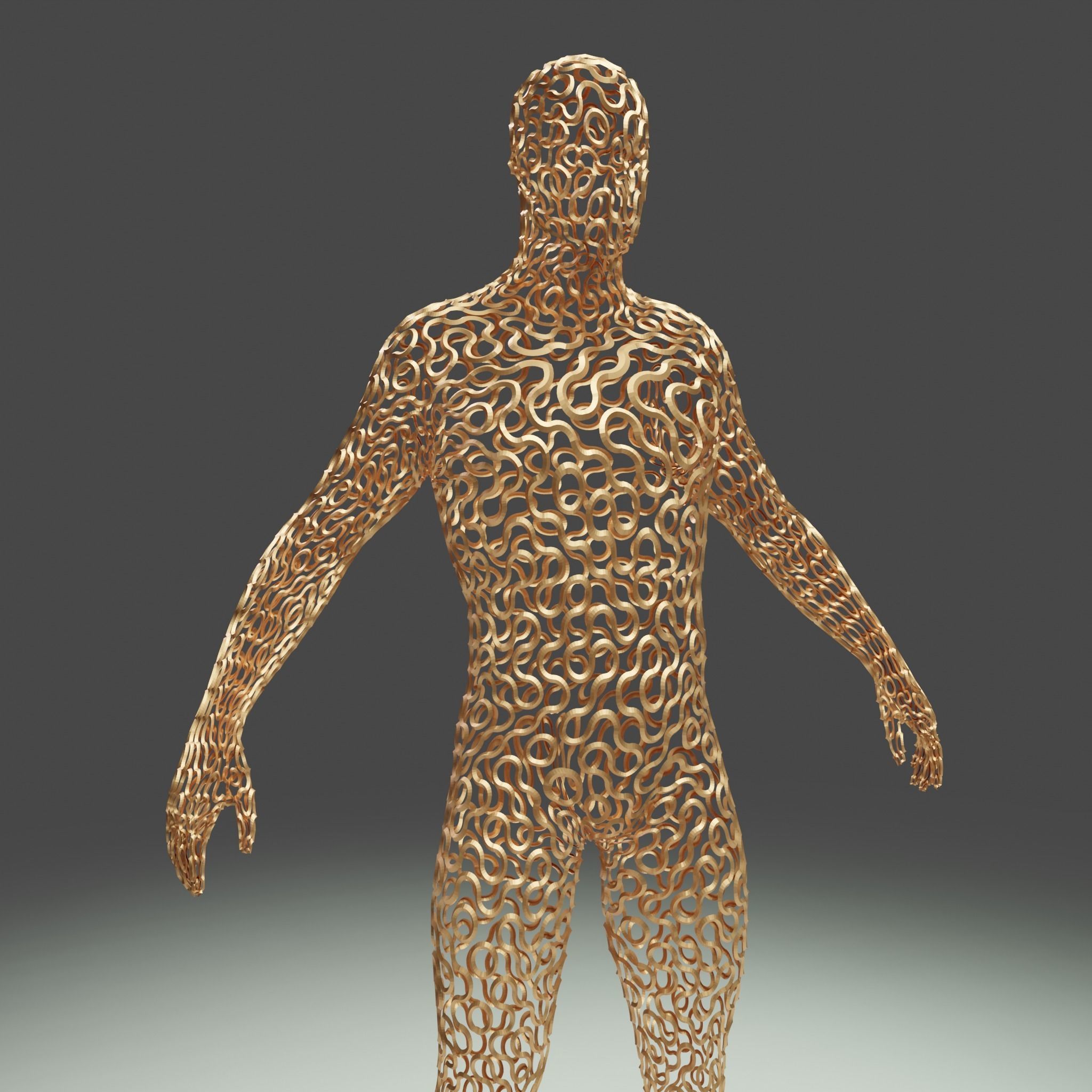 Human Abstract Shape 3D model_3