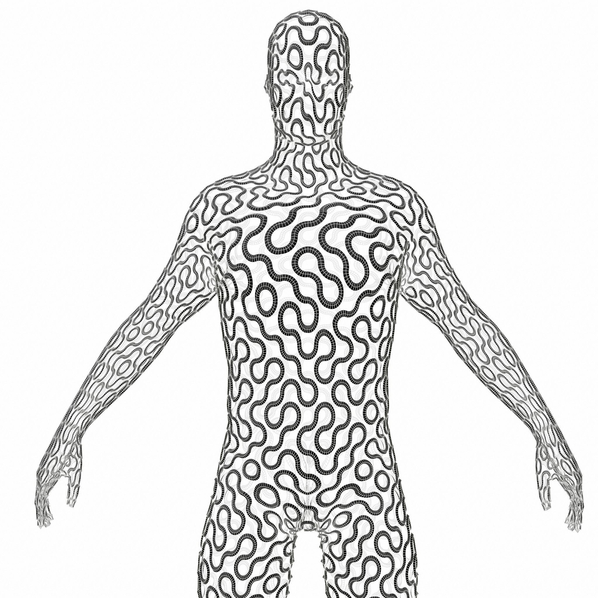 Human Abstract Shape 3D model_9