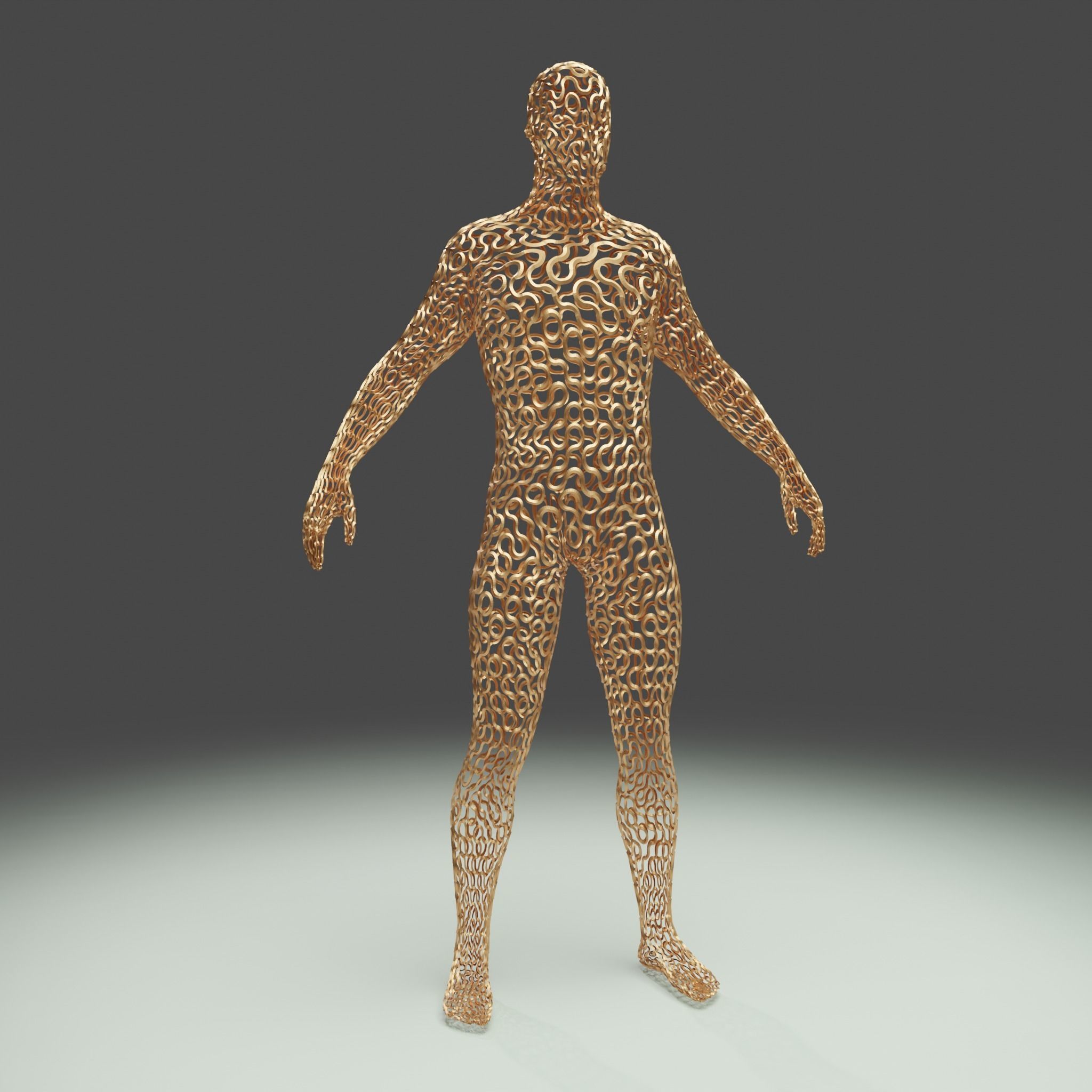 Human Abstract Shape 3D model_2