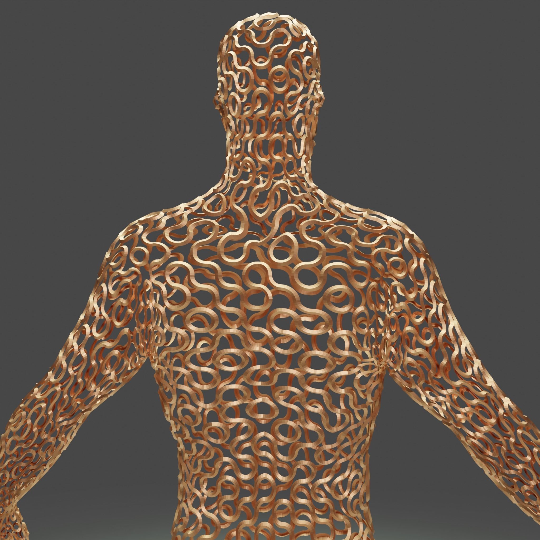 Human Abstract Shape 3D model_7