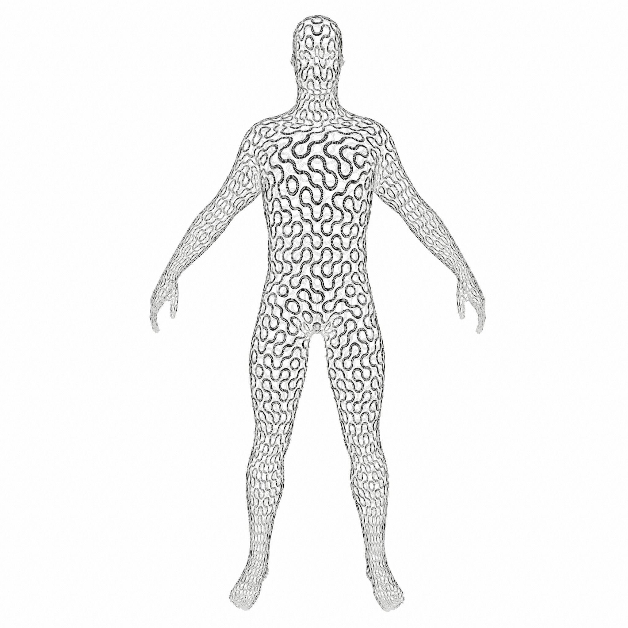 Human Abstract Shape 3D model_8