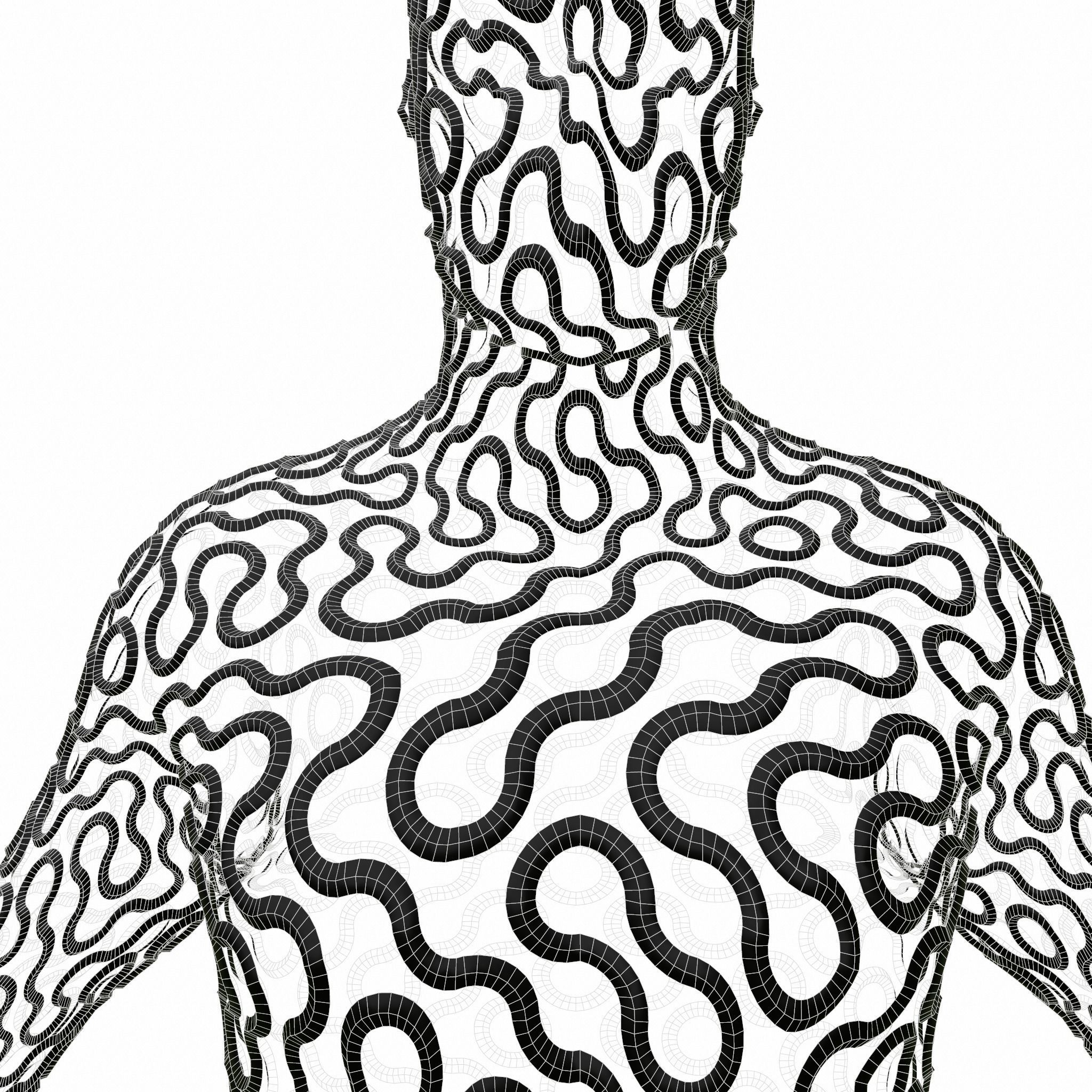 Human Abstract Shape 3D model_10