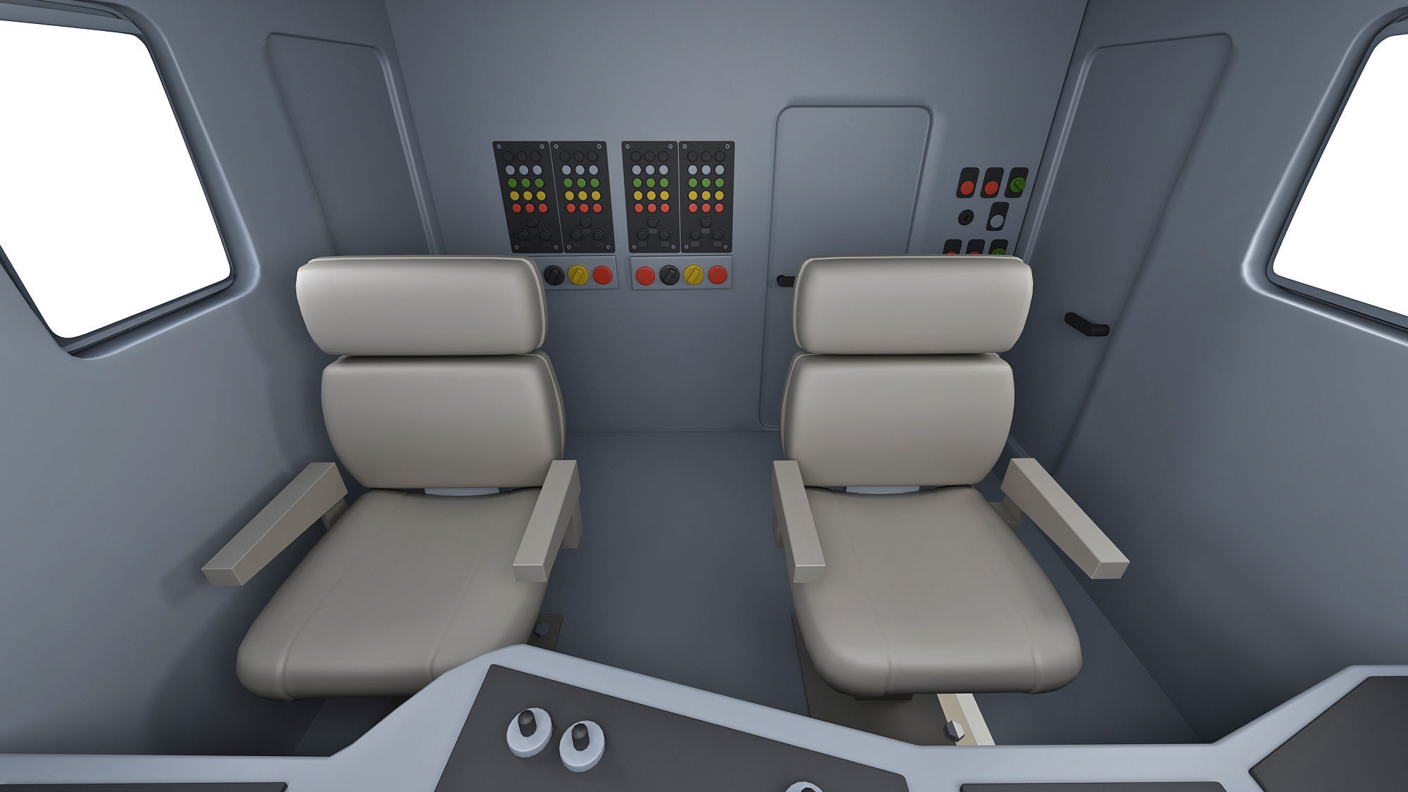ACS-64 Amtrak Passenger Train 3D model_11