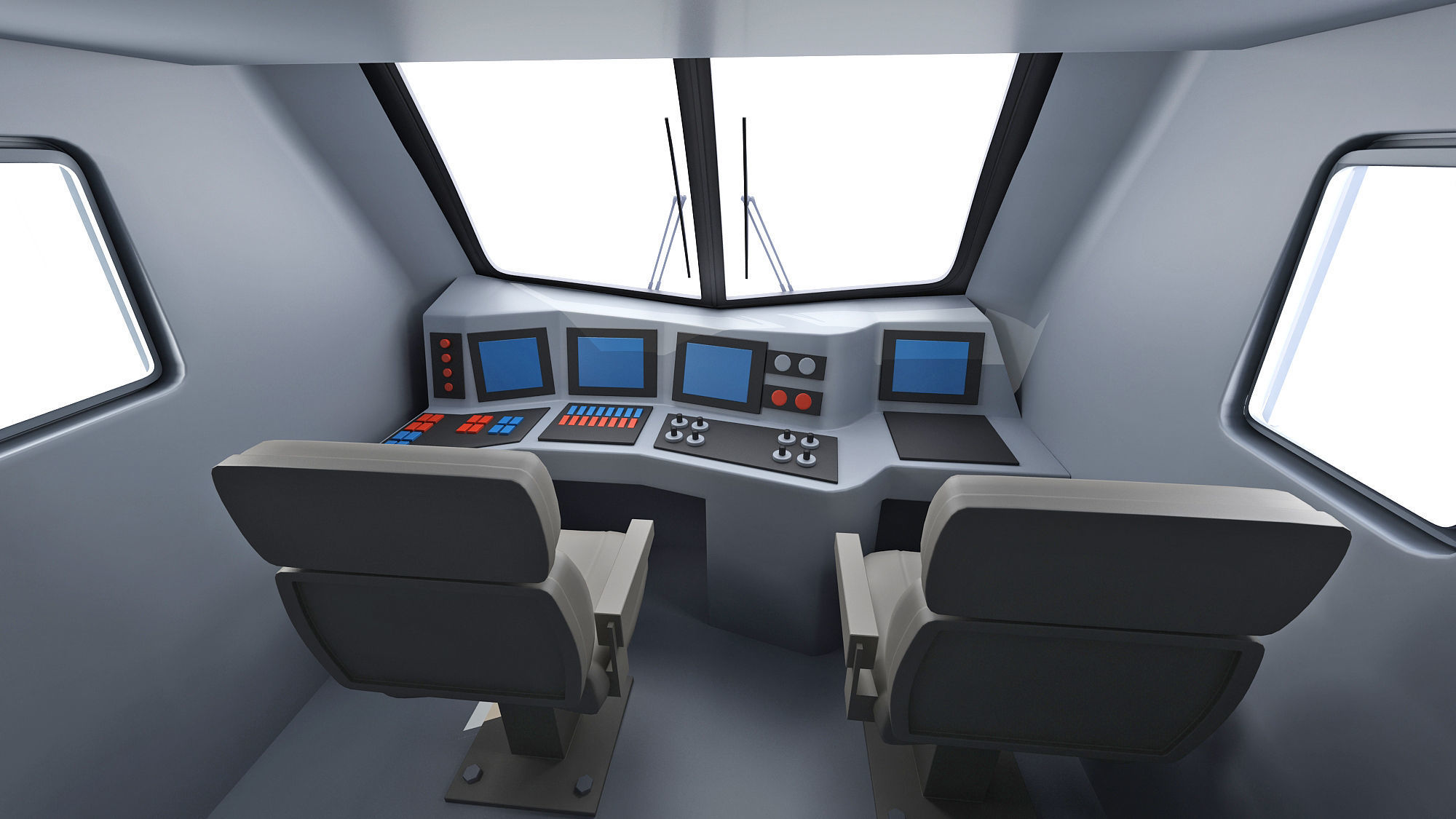 ACS-64 Amtrak Passenger Train 3D model_9