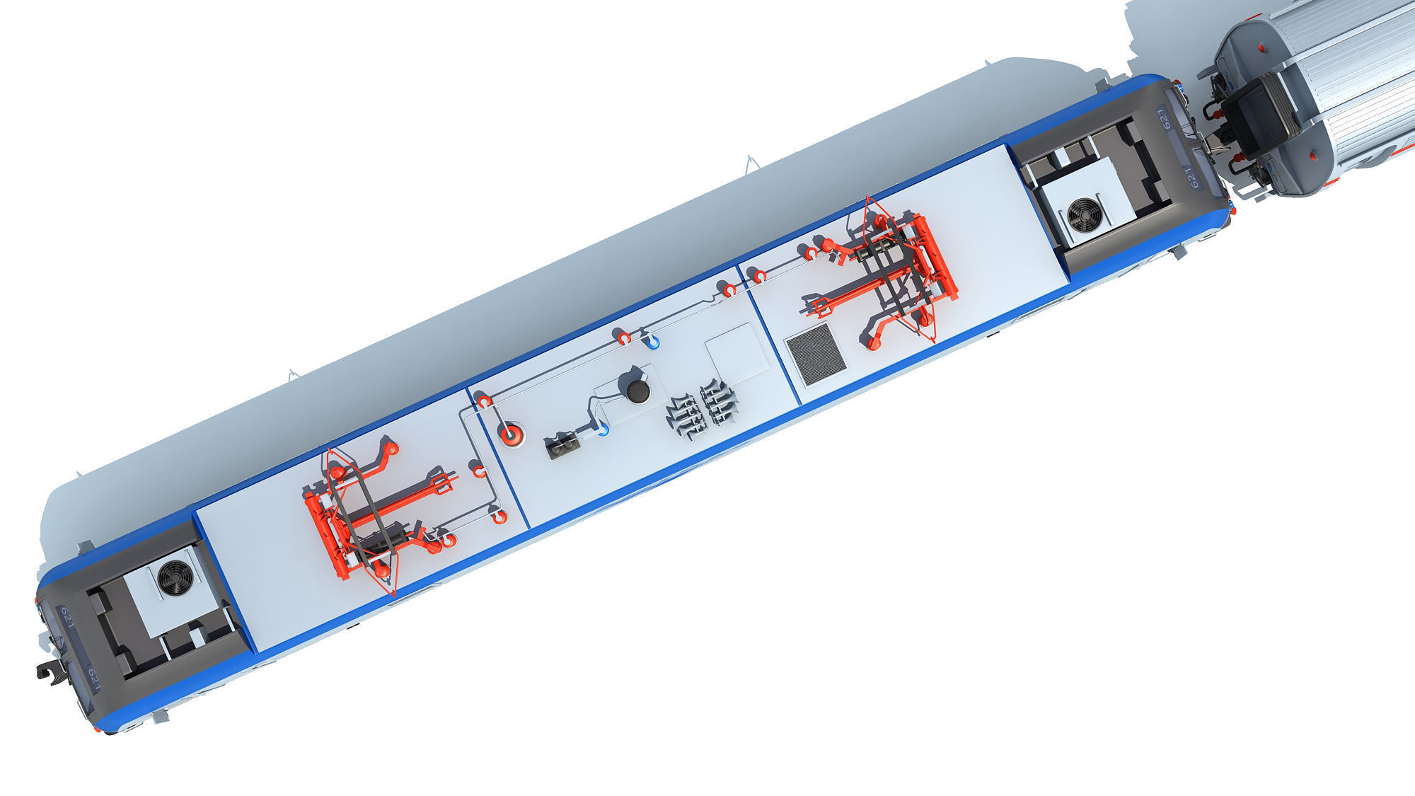 ACS-64 Amtrak Passenger Train 3D model_20