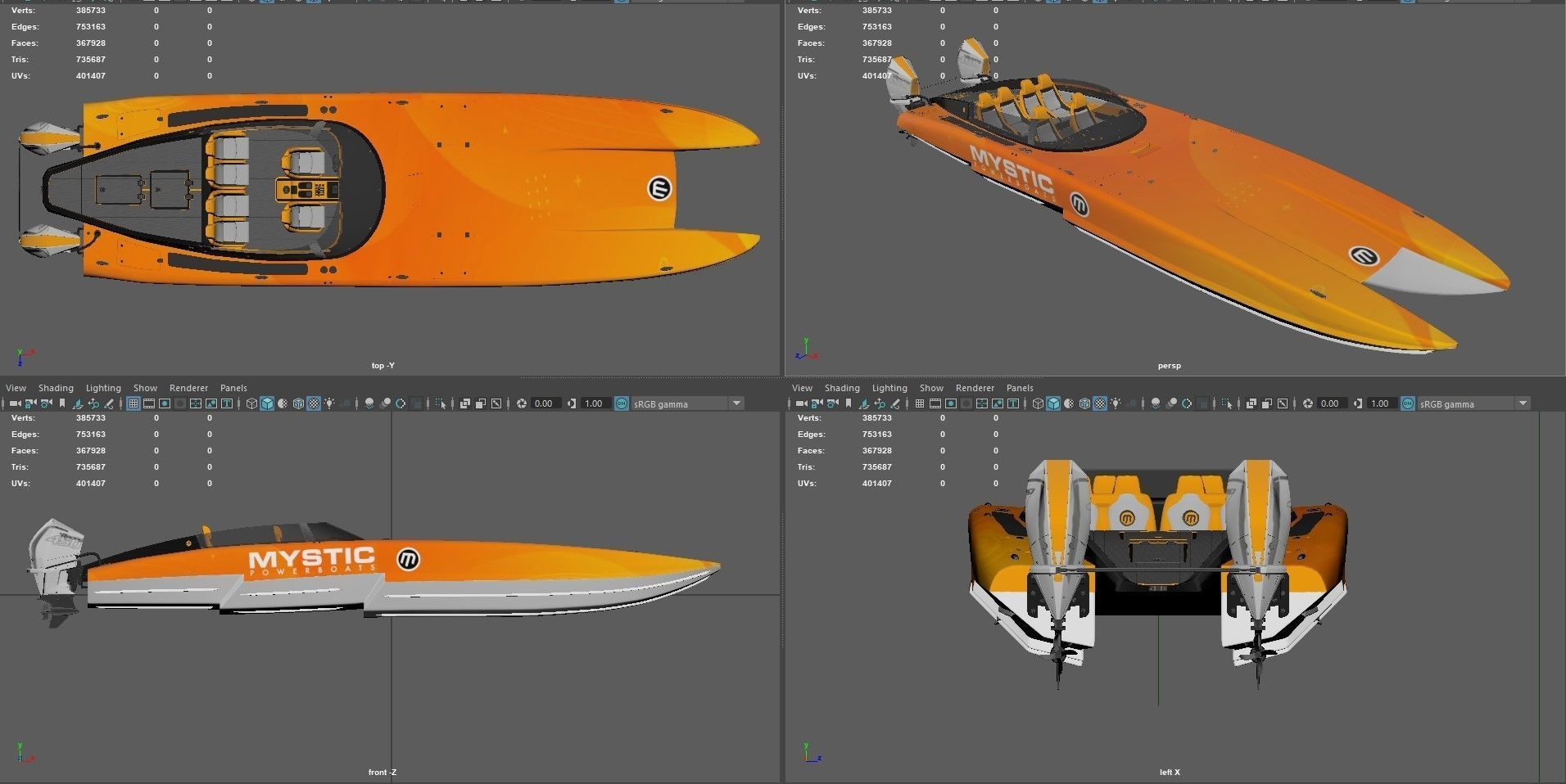 Collection Powerboat  3D model_19
