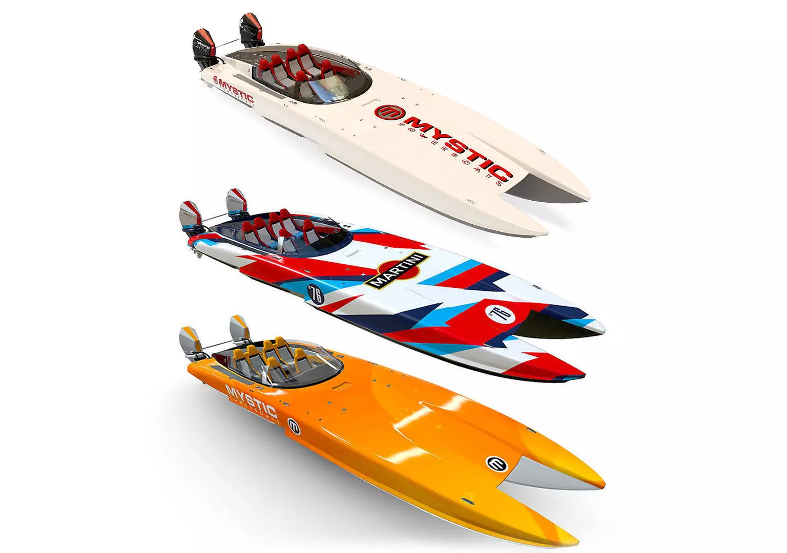 Collection Powerboat  3D model_0