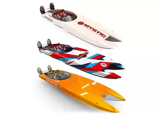 Collection Mystic Powerboat  3D model