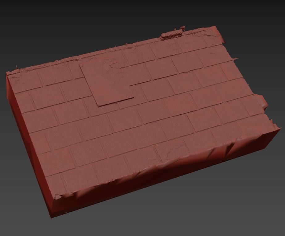 Ultra realistic Brick wall 3D model_8