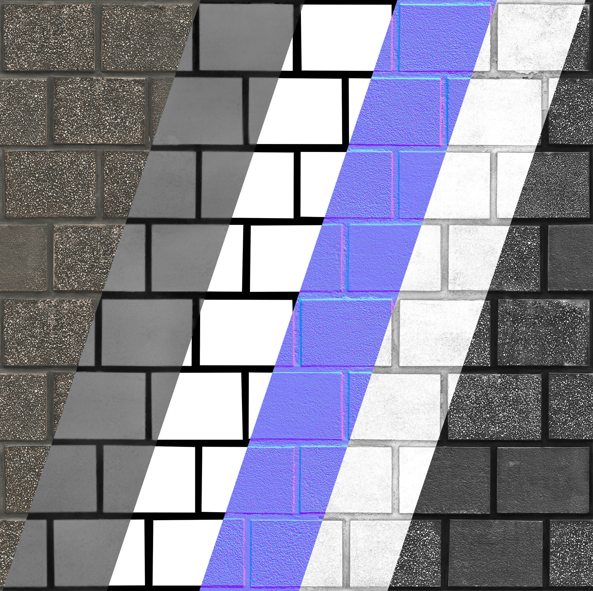 Ultra realistic Brick wall 3D model_6