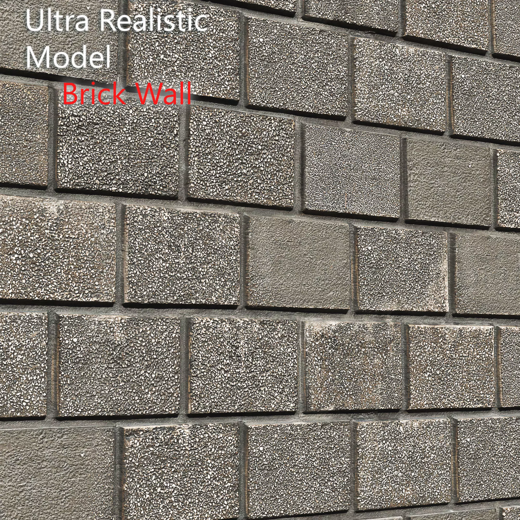 Ultra realistic Brick wall 3D model_0