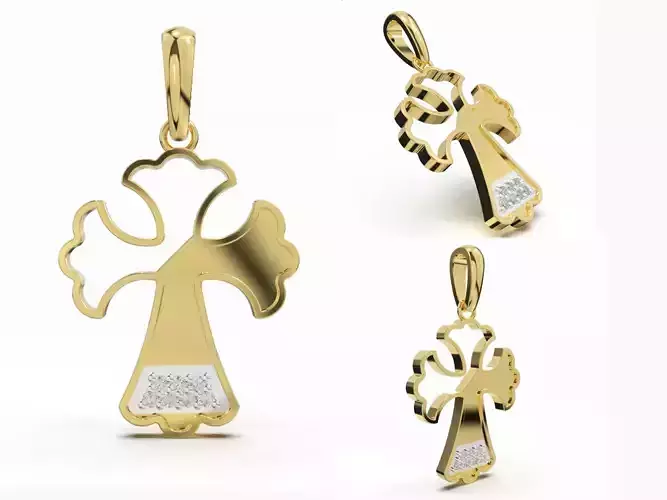 JESUS CROSS DIAMOND PENDANT
