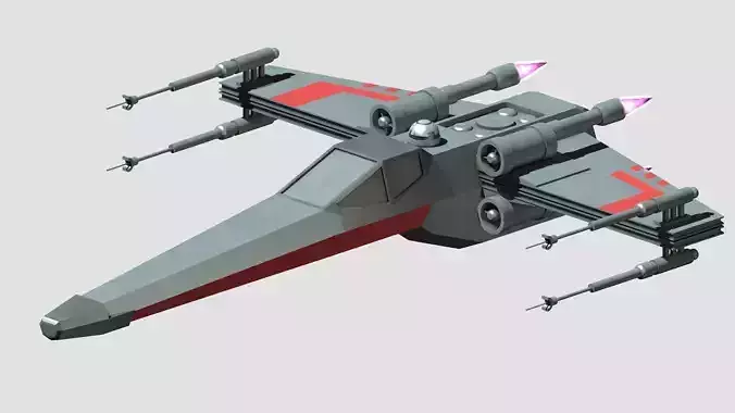 Star Wars - X Wing Low-poly 3D model