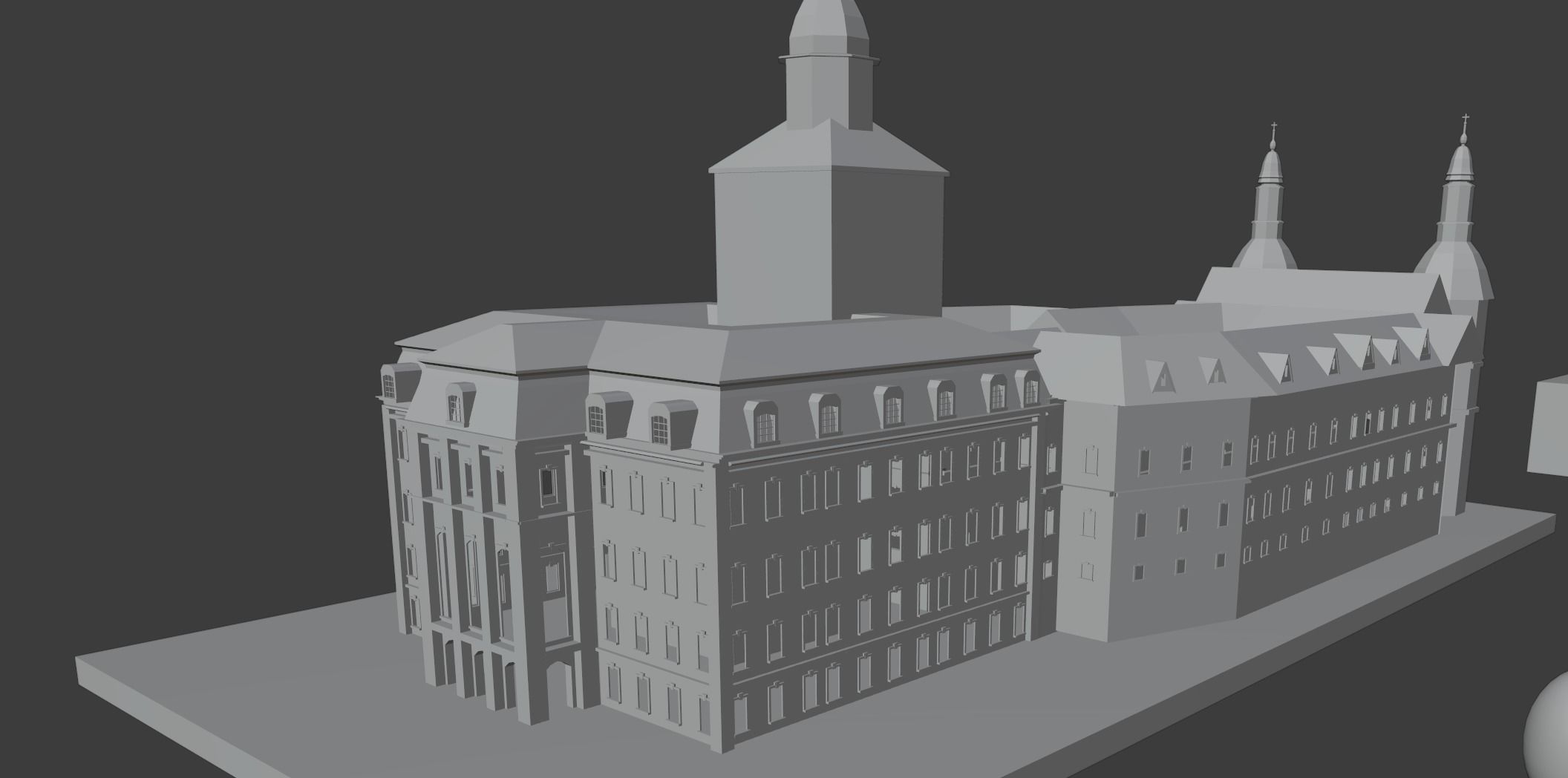 Low Poly Building Pack 3D model_4