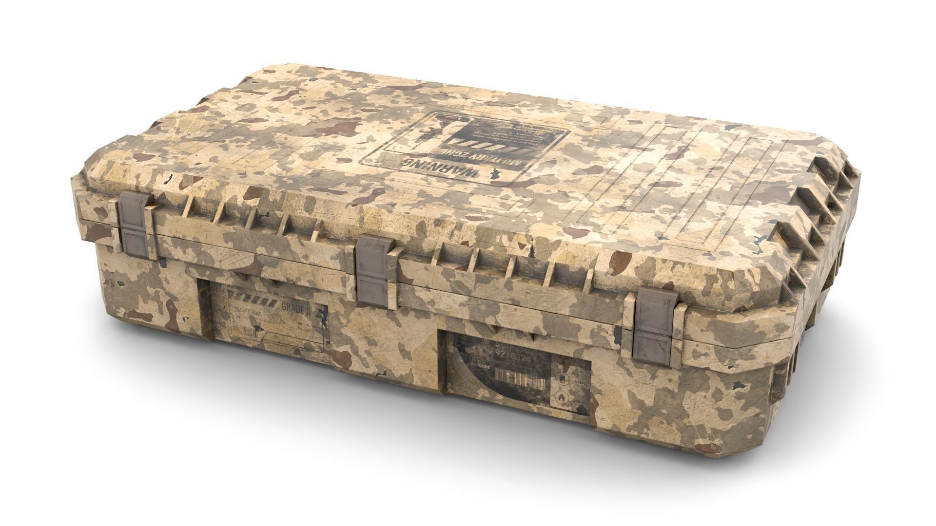 Military Case for Weapons Low-poly 3D model_3