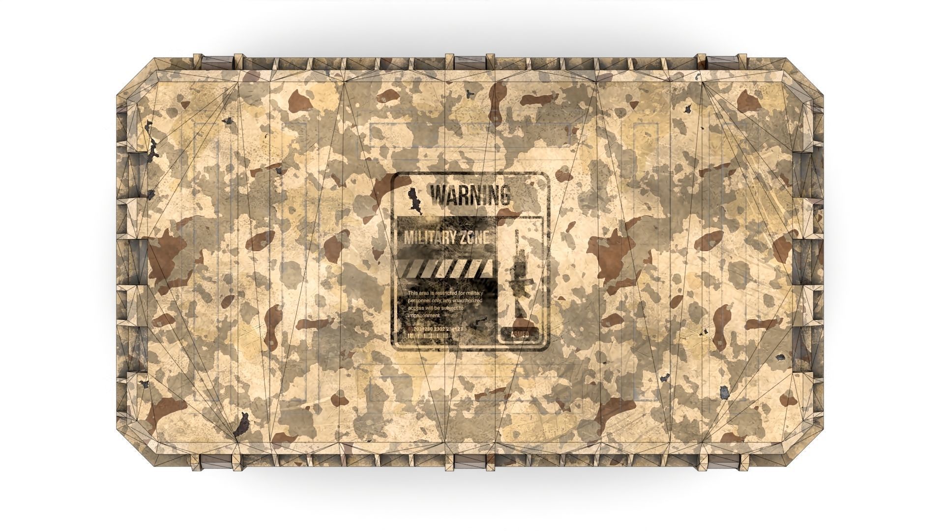 Military Case for Weapons Low-poly 3D model_14