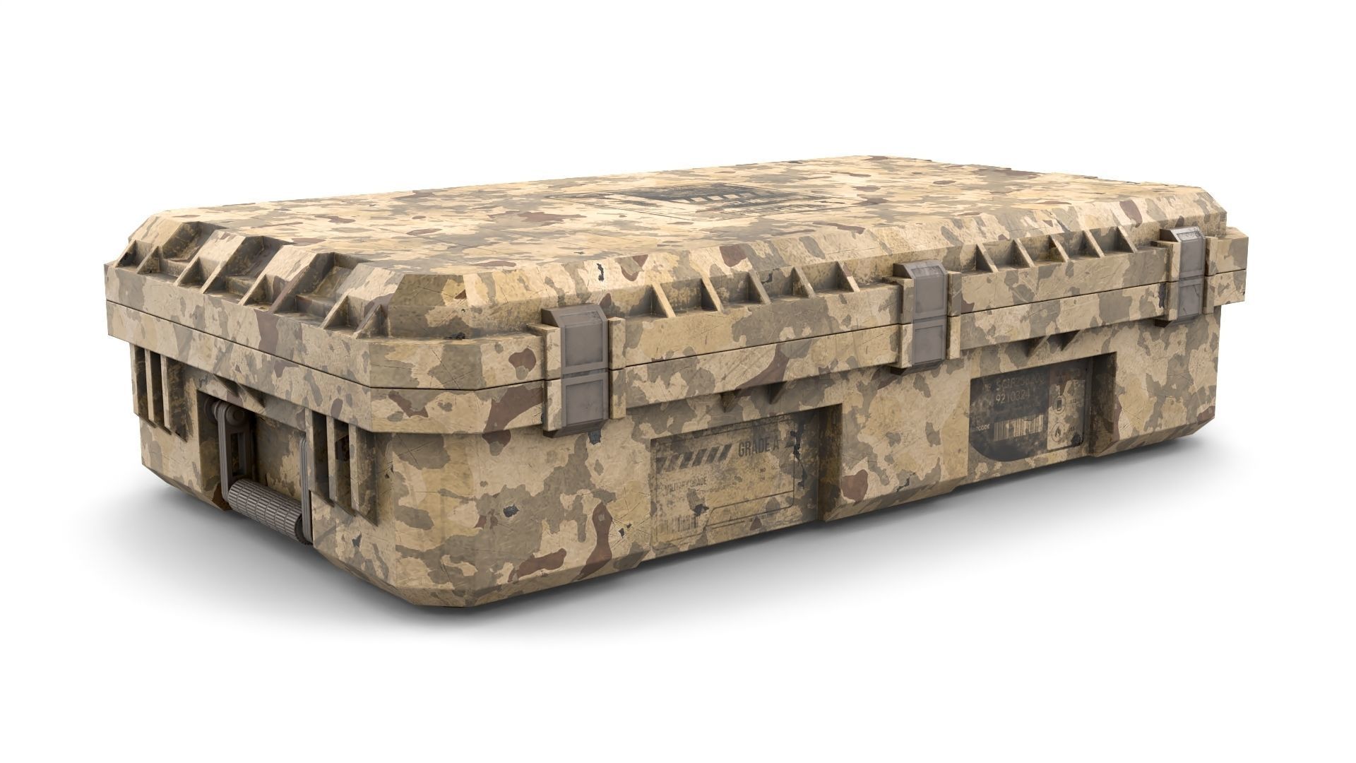 Military Case for Weapons Low-poly 3D model_1