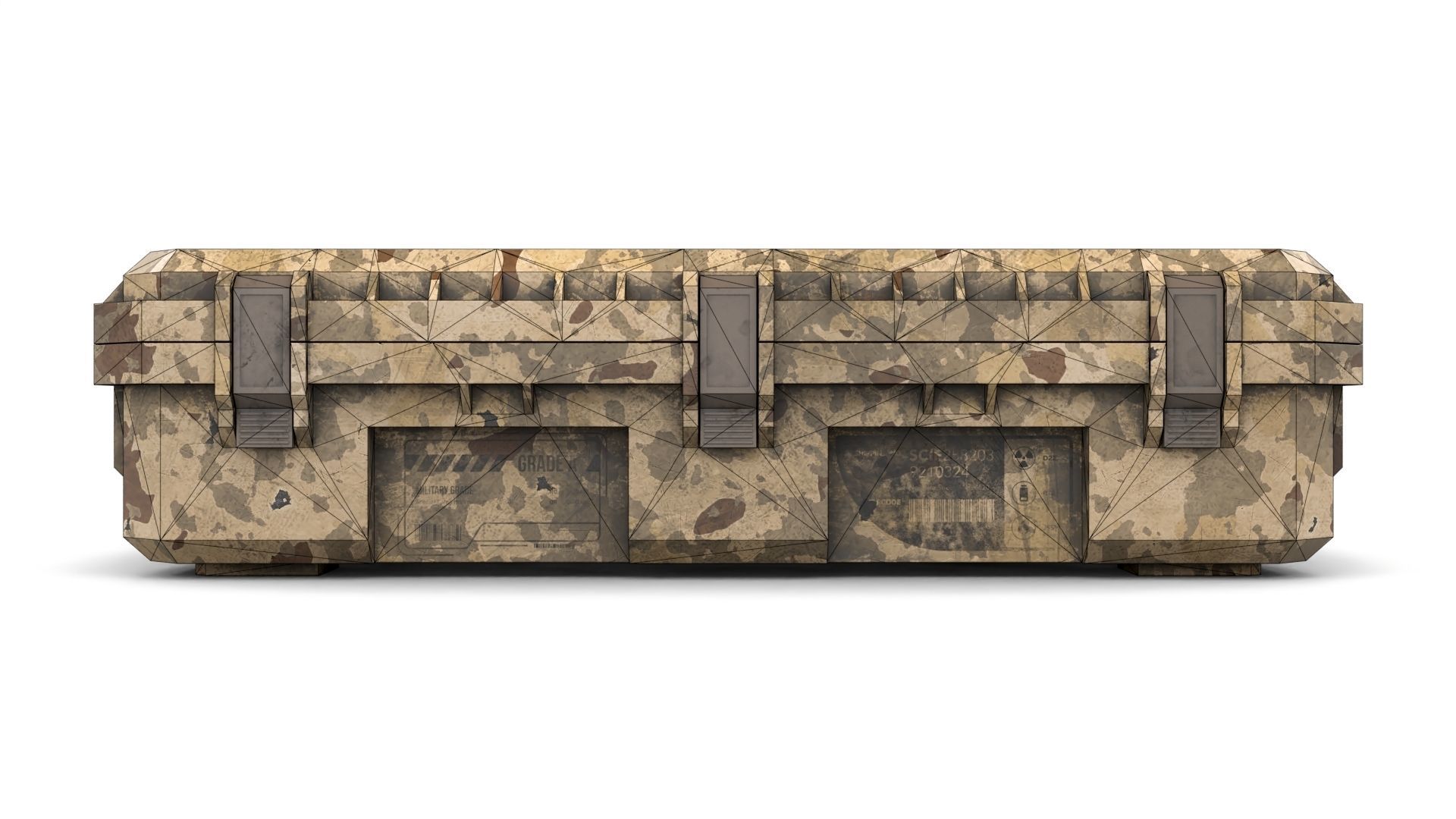 Military Case for Weapons Low-poly 3D model_17