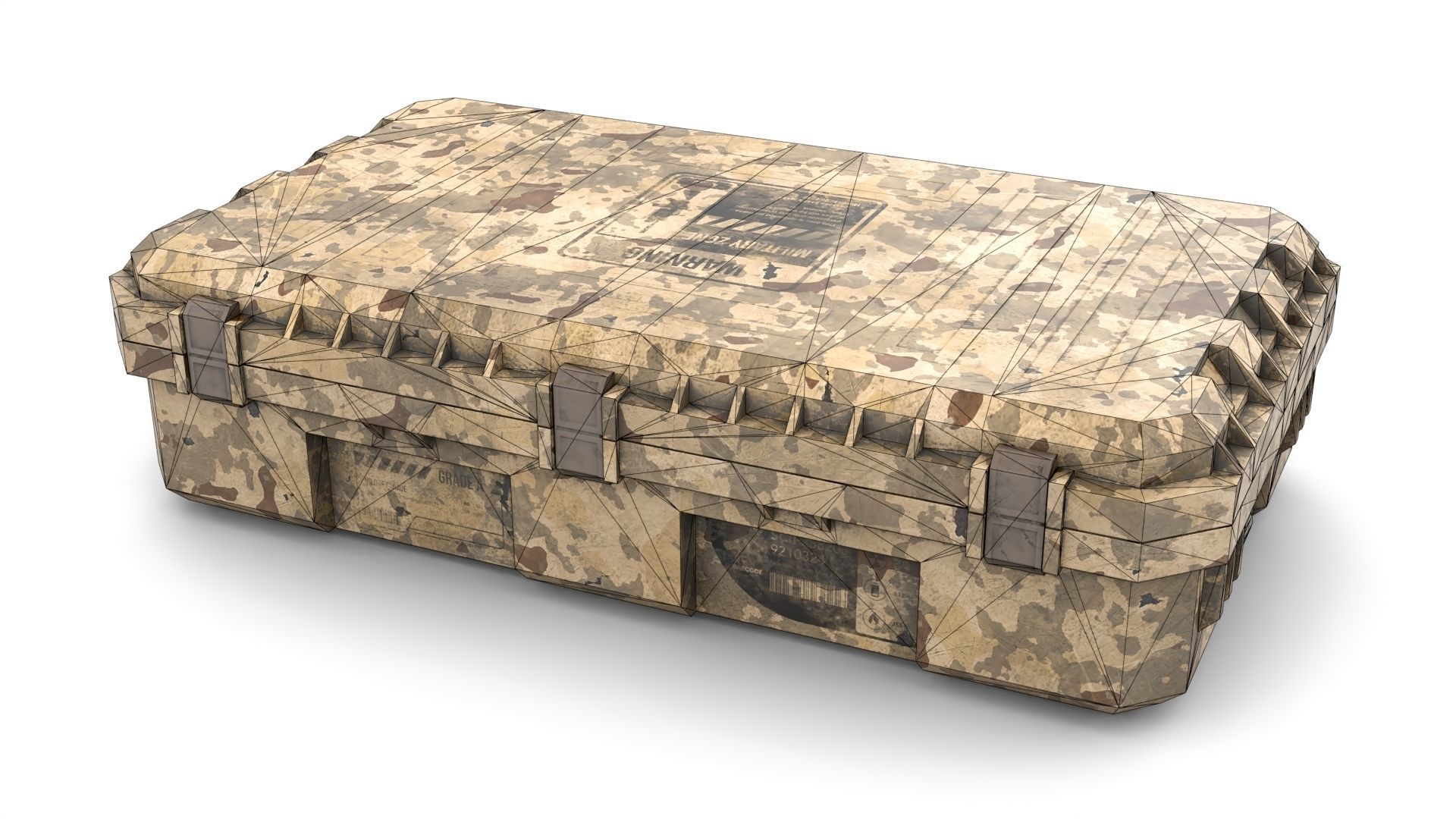 Military Case for Weapons Low-poly 3D model_13
