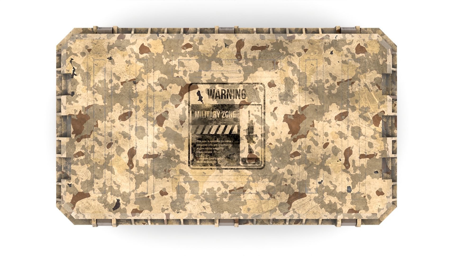 Military Case for Weapons Low-poly 3D model_4