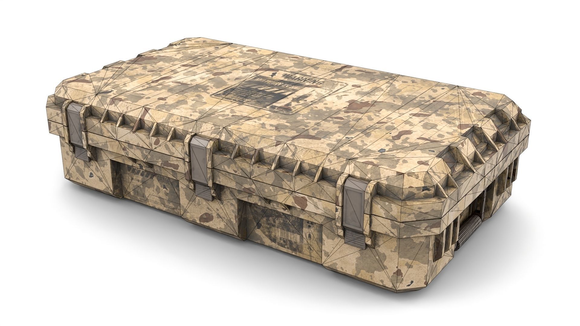 Military Case for Weapons Low-poly 3D model_10