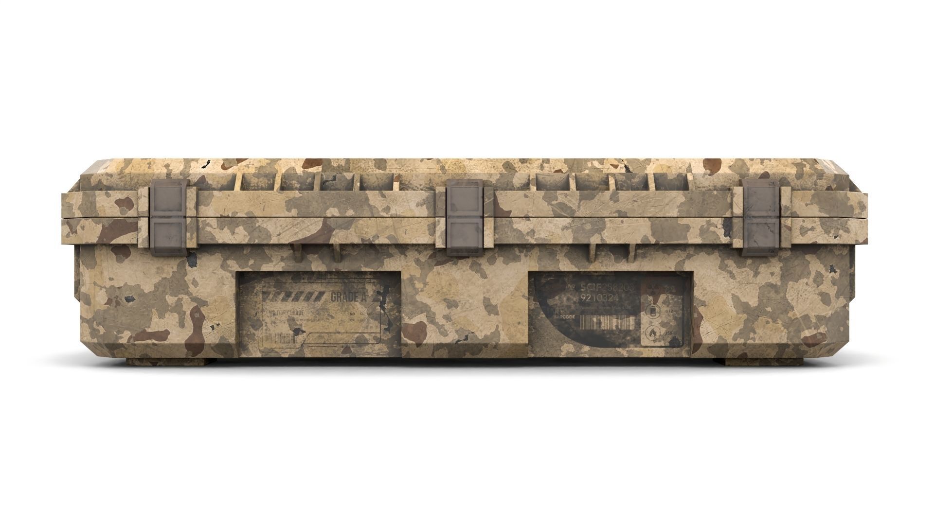 Military Case for Weapons Low-poly 3D model_8