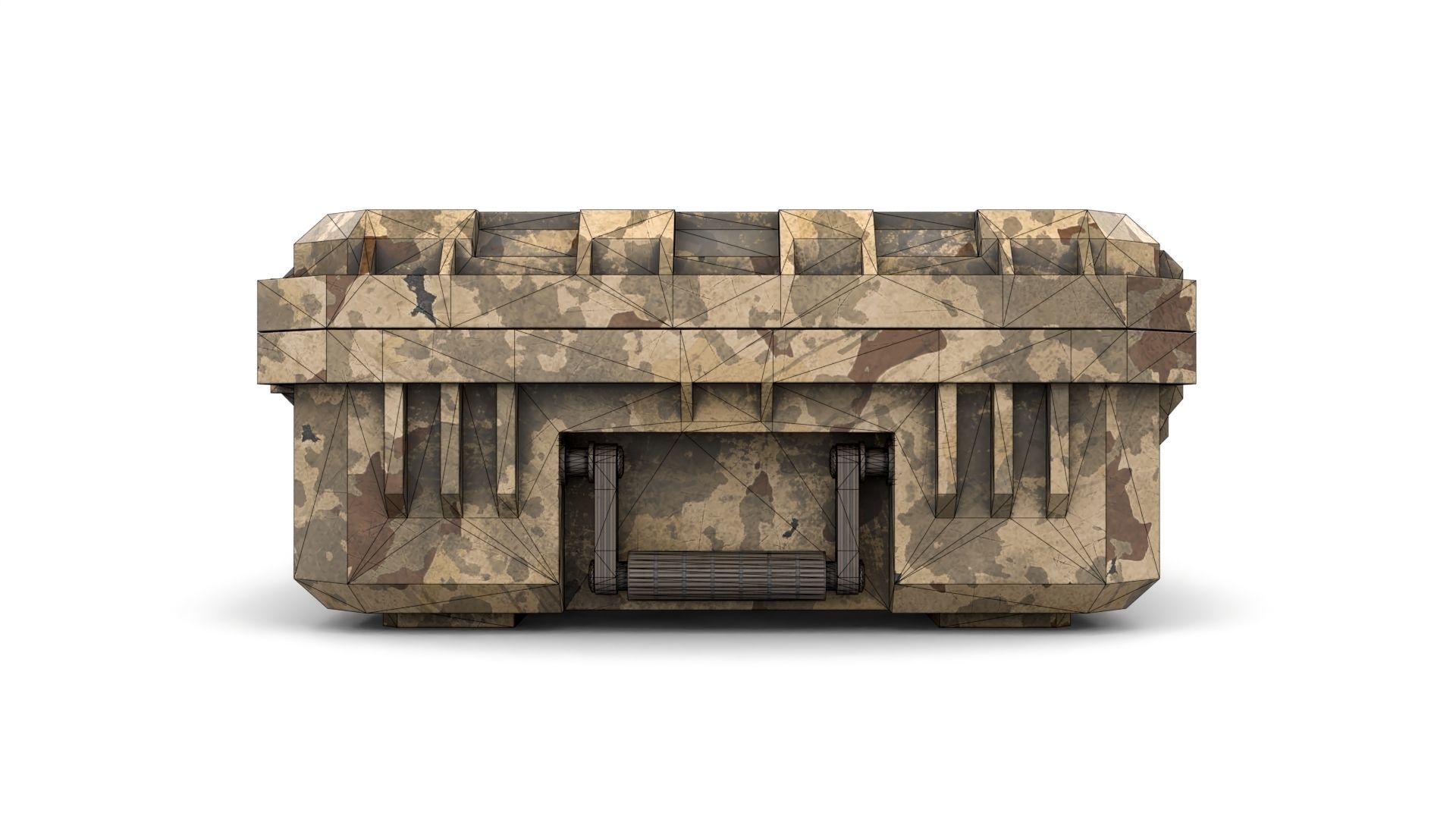 Military Case for Weapons Low-poly 3D model_16