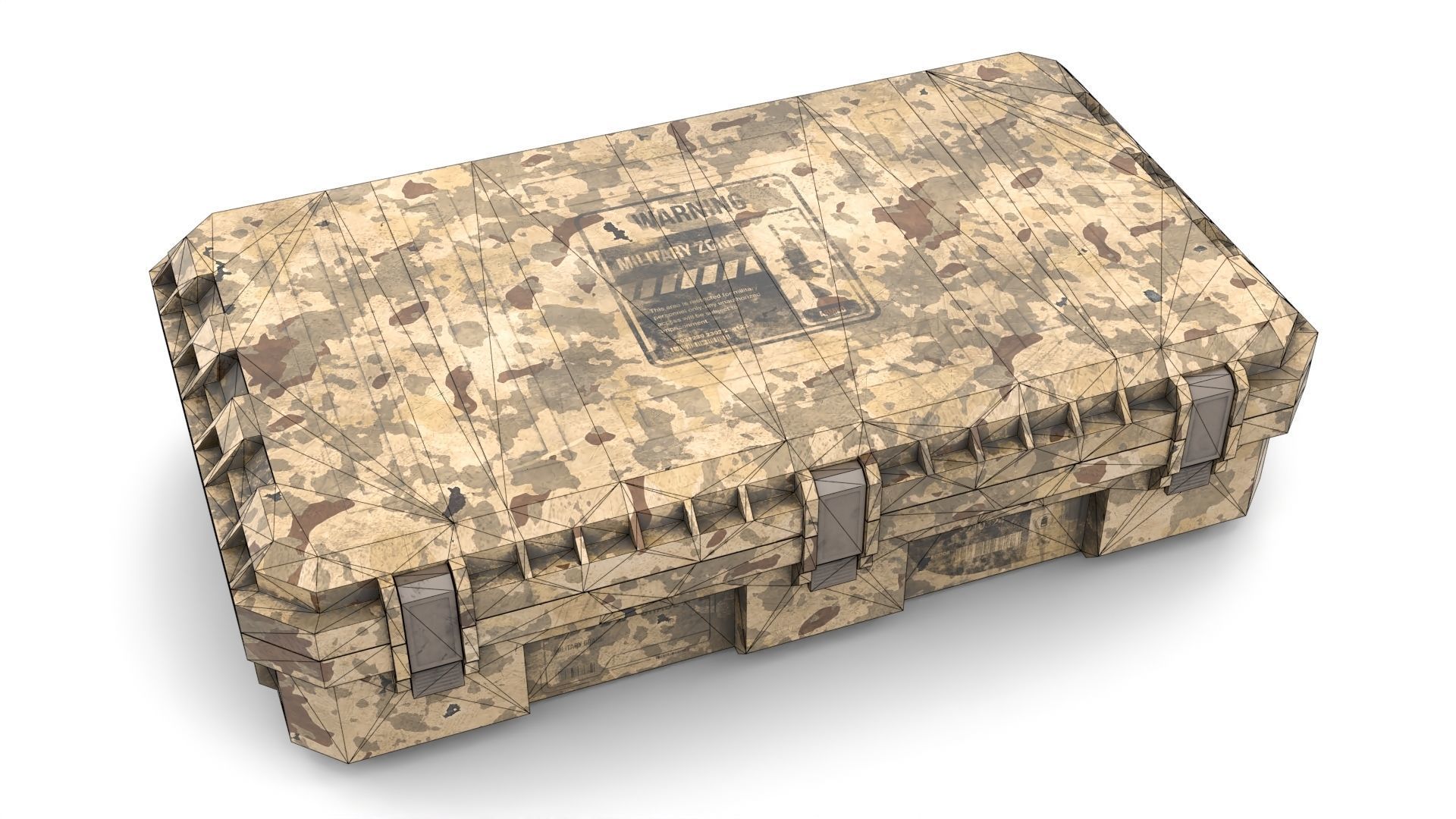 Military Case for Weapons Low-poly 3D model_12