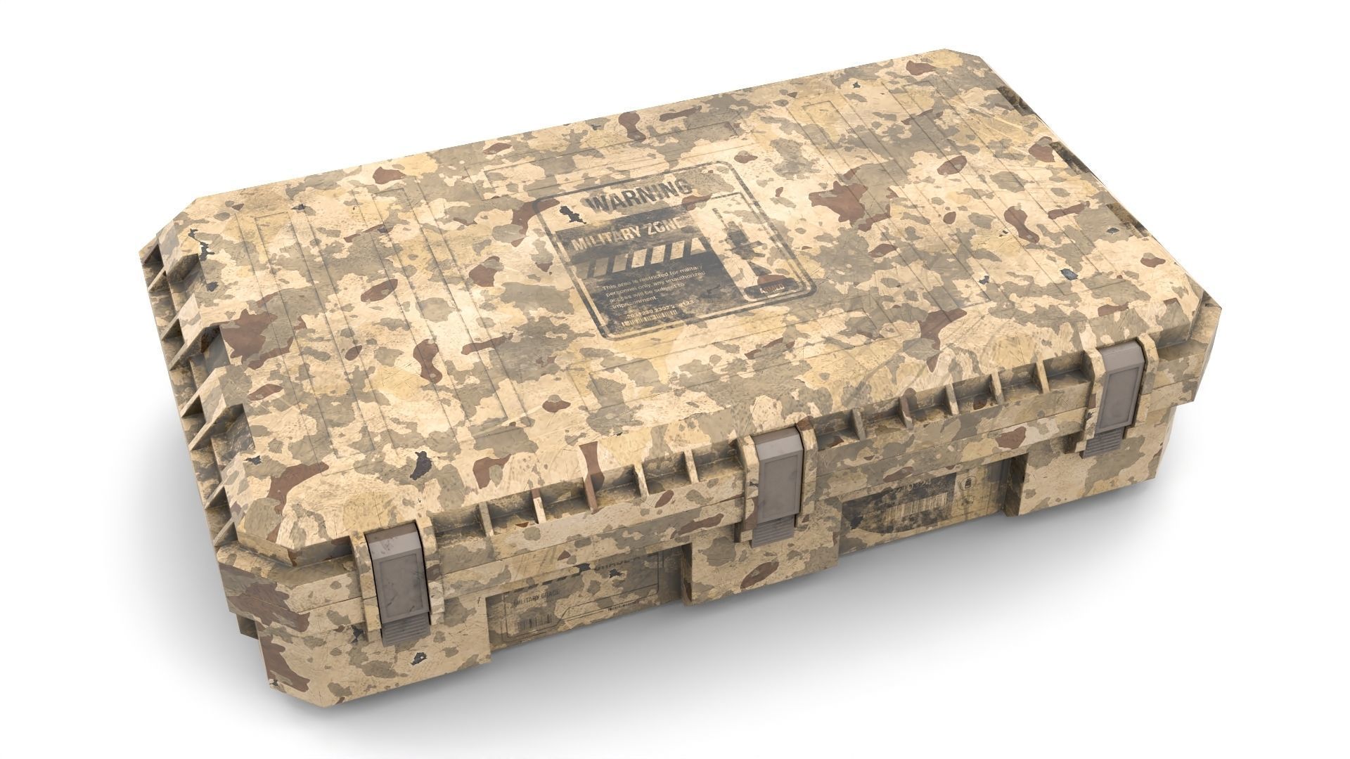 Military Case for Weapons Low-poly 3D model_2