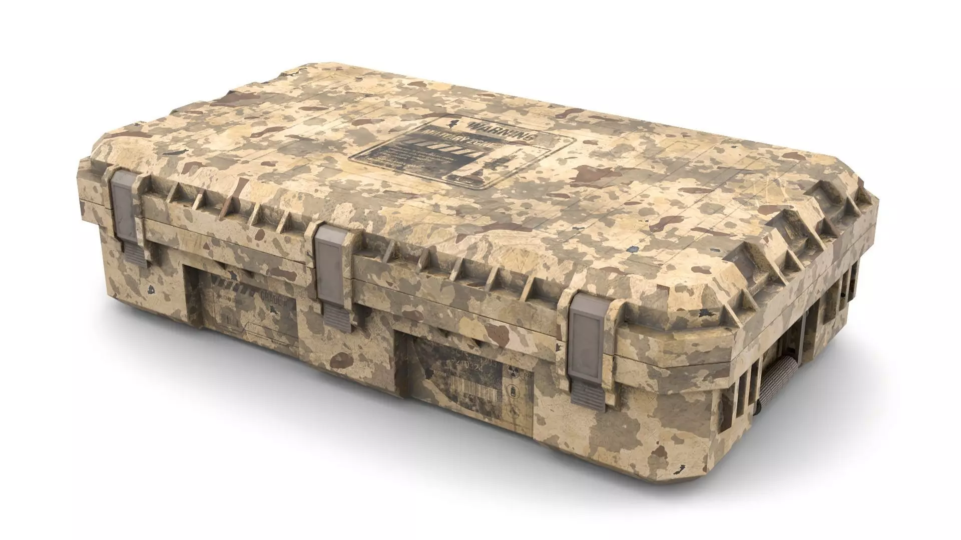 Military Case for Weapons Low-poly 3D model_0