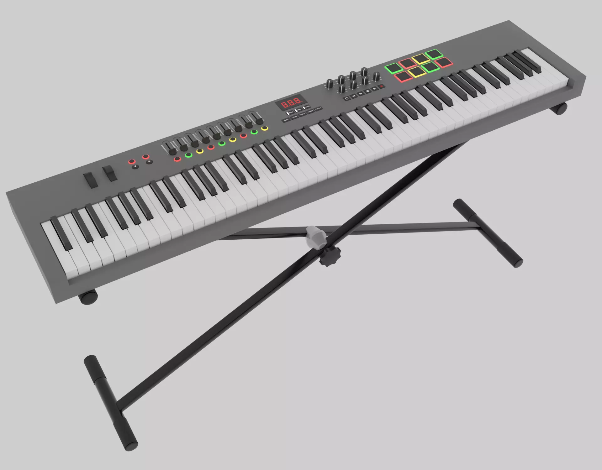 3D model MIDI Keyboard Controller - 88 Key Digital Piano 3D model_0