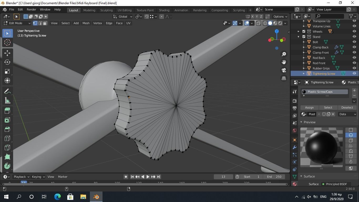 3D model MIDI Keyboard Controller - 88 Key Digital Piano 3D model_17