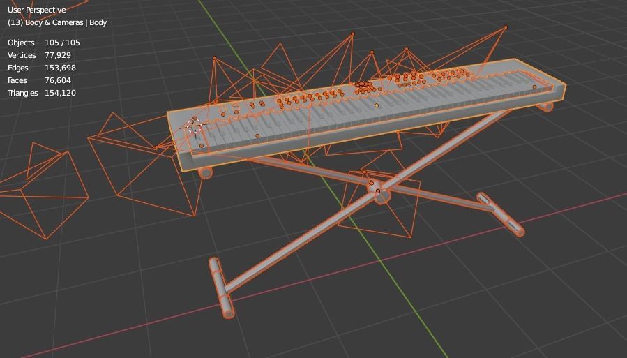 3D model MIDI Keyboard Controller - 88 Key Digital Piano 3D model_18