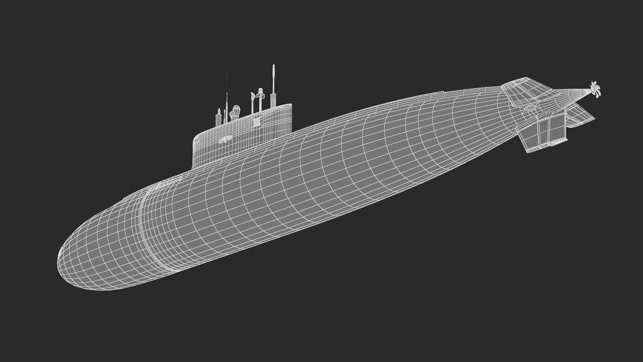Diesel Electric Submarine Kilo Class Russian 3D model_13