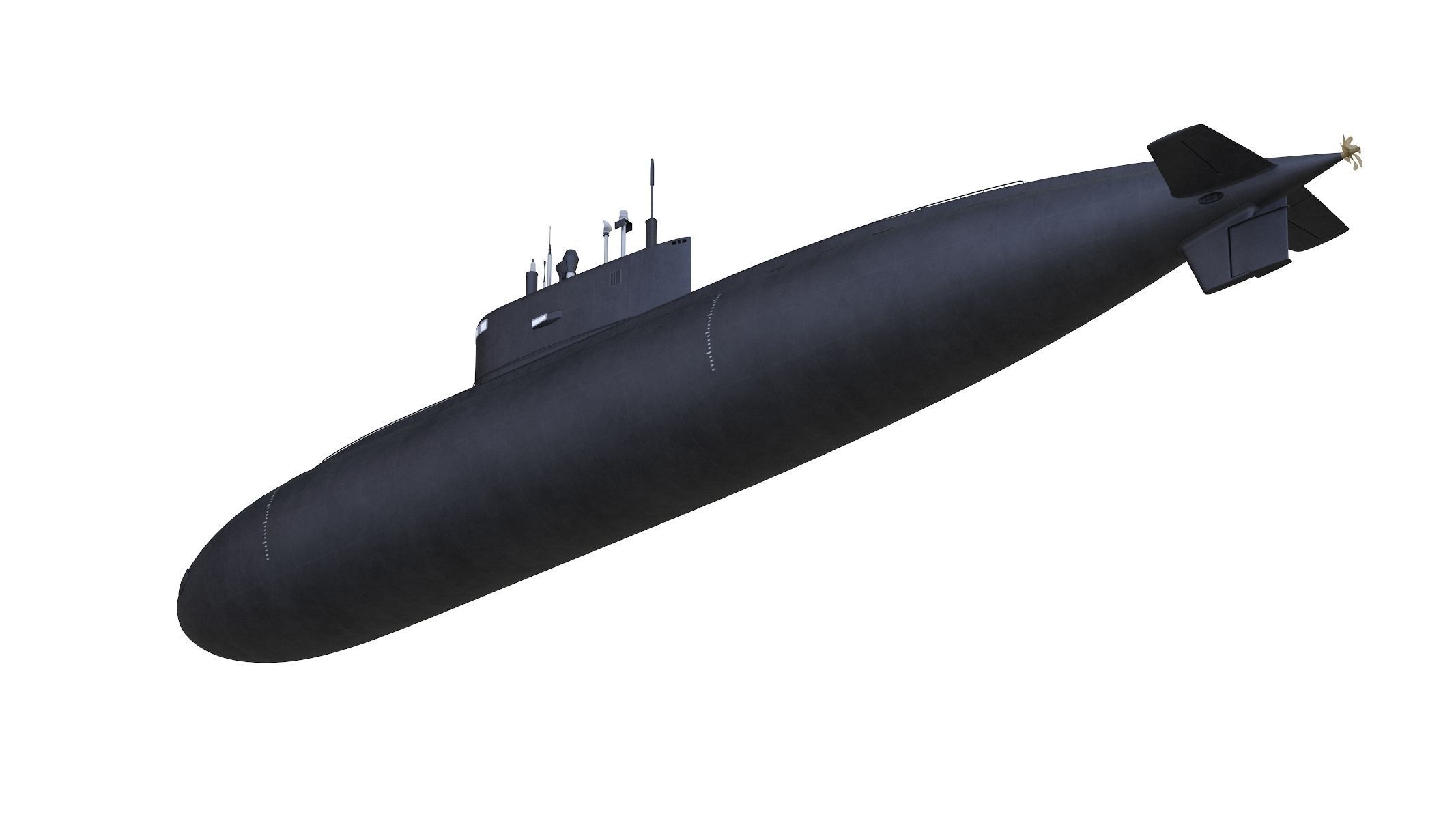 Diesel Electric Submarine Kilo Class Russian 3D model_3