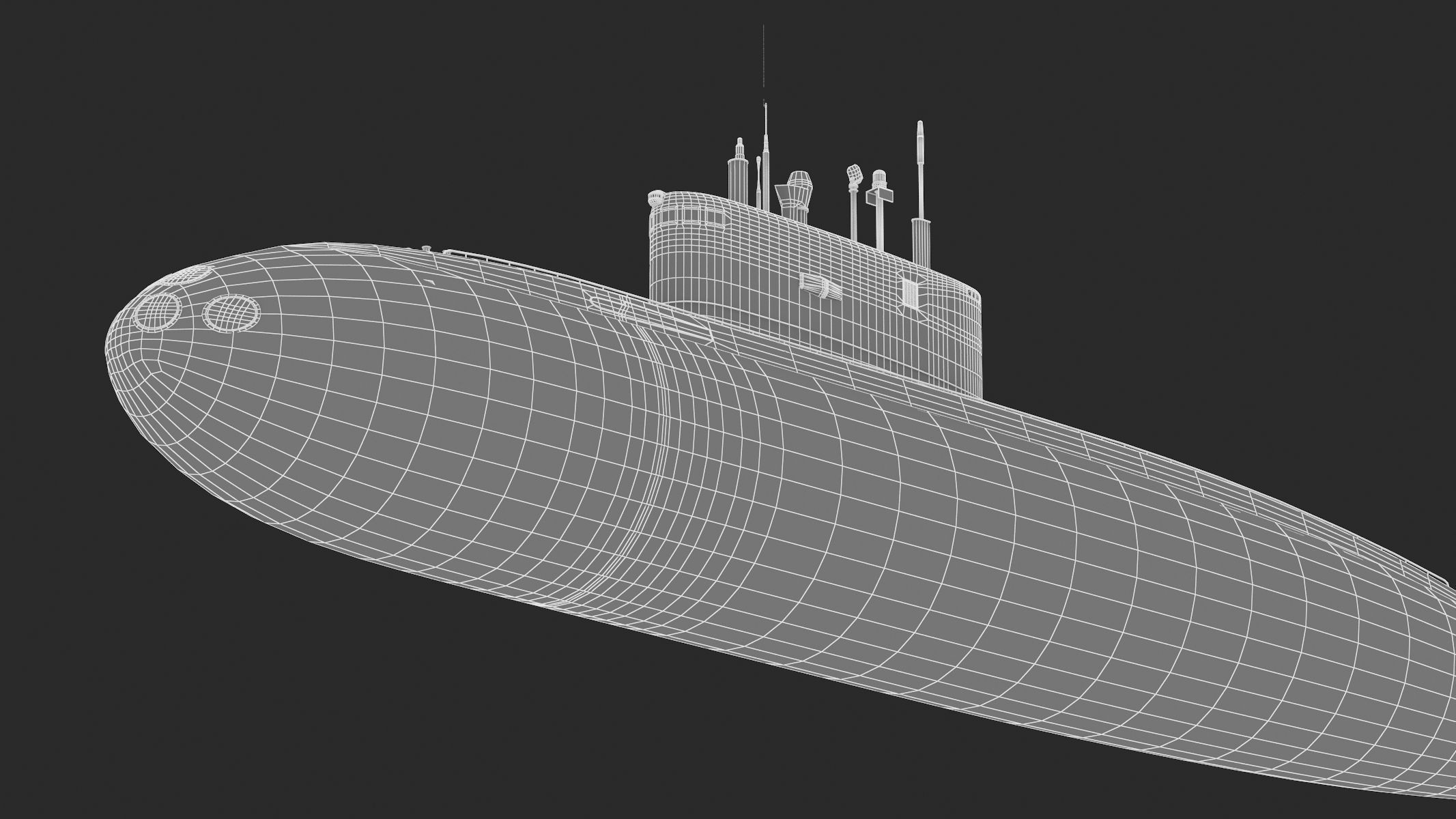 Diesel Electric Submarine Kilo Class Russian 3D model_19