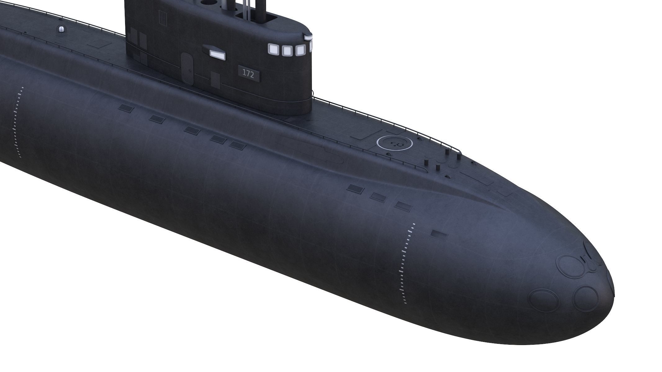 Diesel Electric Submarine Kilo Class Russian 3D model_6