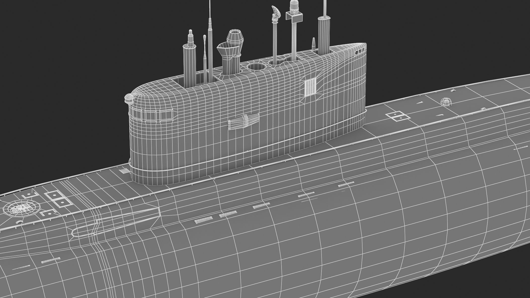Diesel Electric Submarine Kilo Class Russian 3D model_15