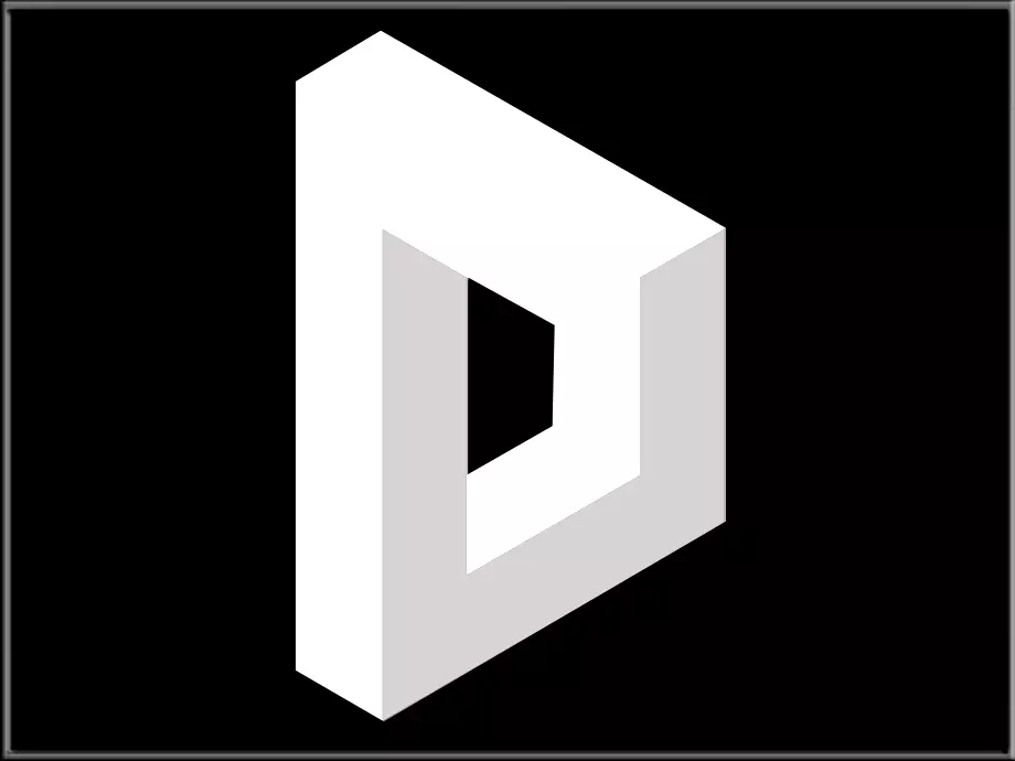 Impossible Geometry - Reutersvard Rectangle Low-poly 3D model_0