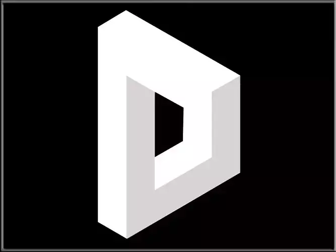 Impossible Geometry - Reutersvard Rectangle Low-poly 3D model