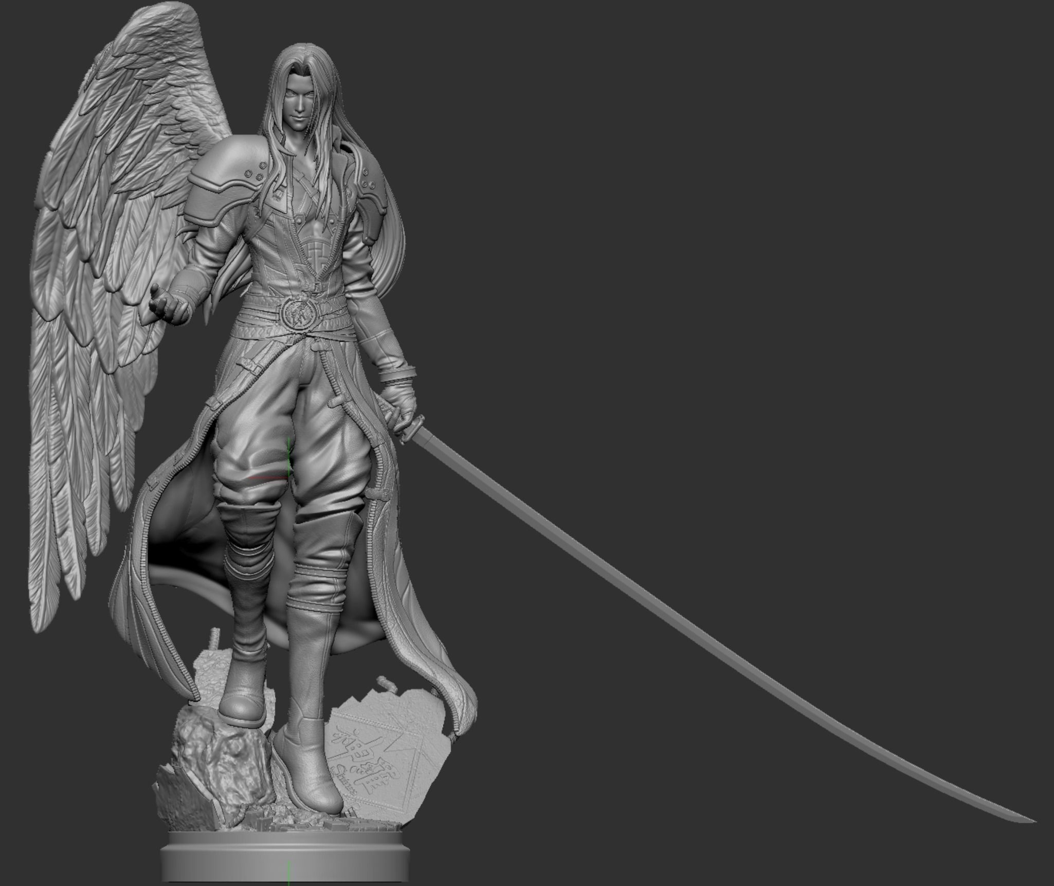 Sephiroth Final Fantasy VII REMAKE HIDEF KEYED 3D print model_2