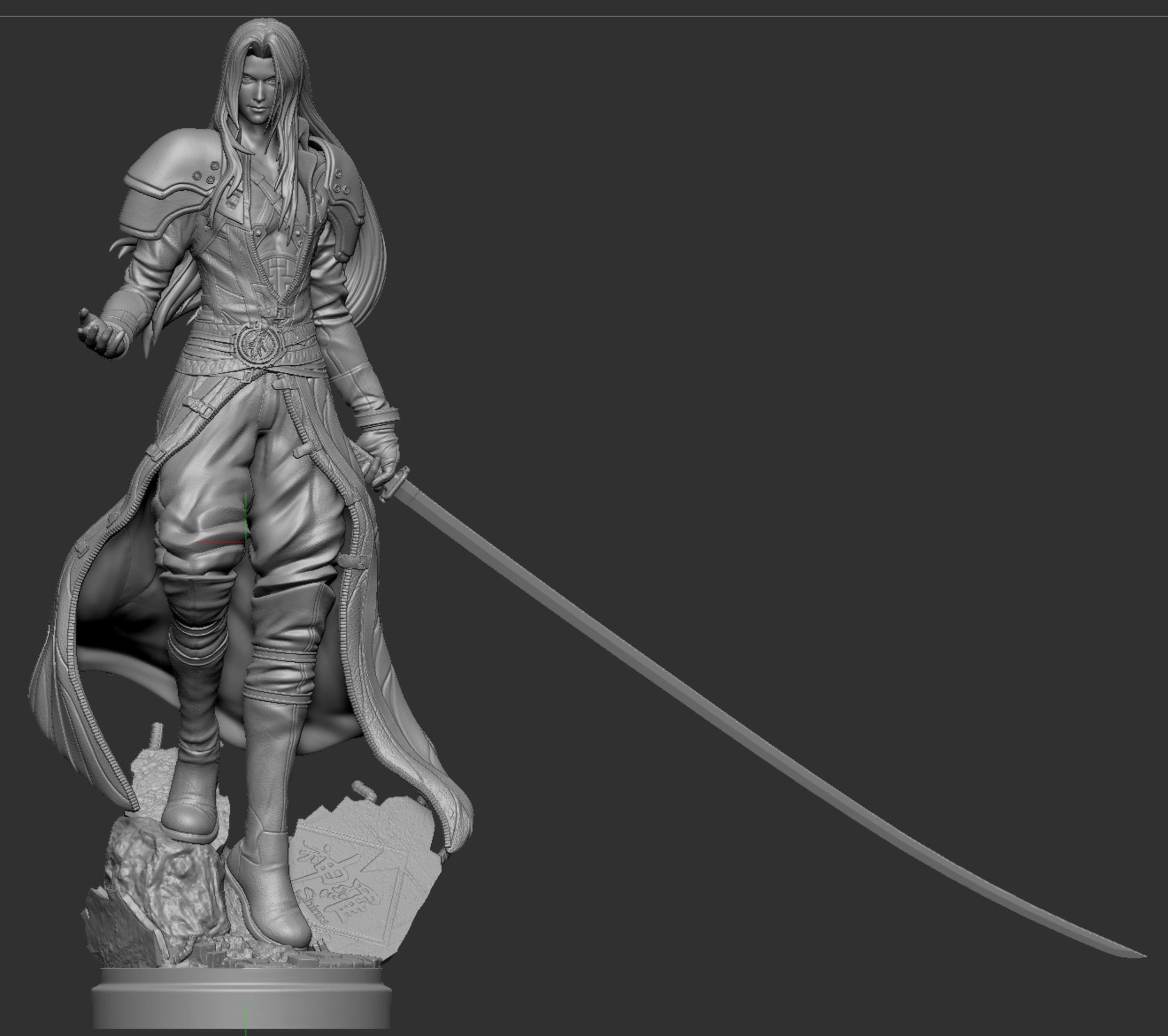Sephiroth Final Fantasy VII REMAKE HIDEF KEYED 3D print model_1