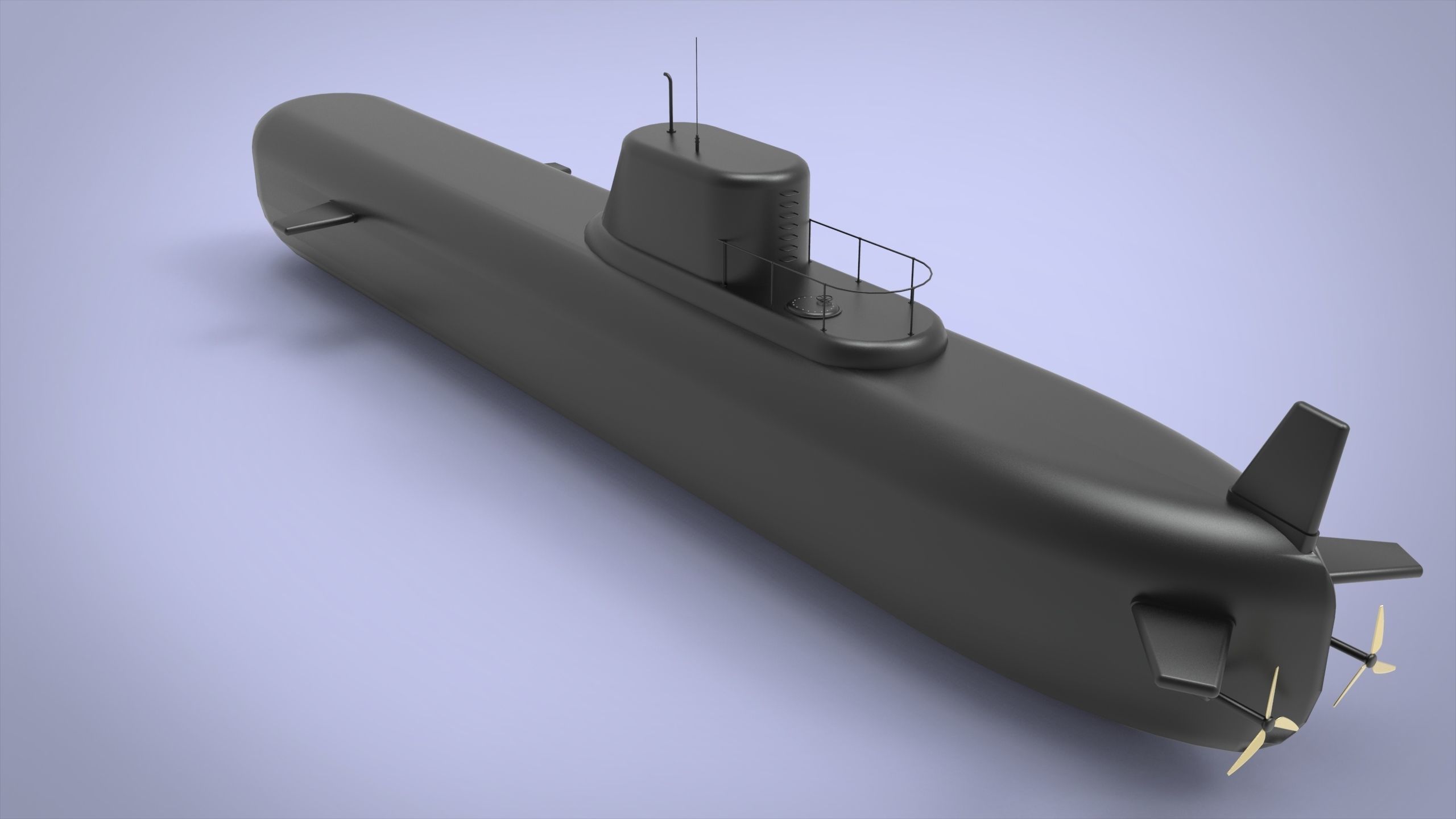 Midget Submarine 3D model_4